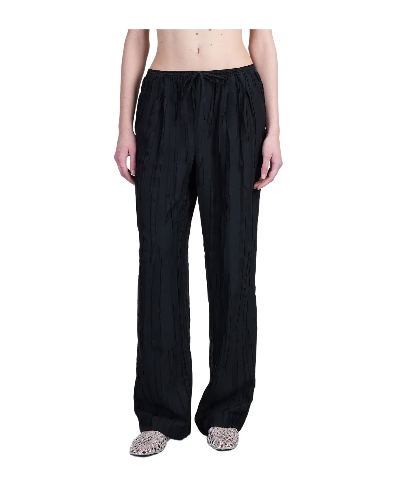 Loulou Studio Soler Pants In Black Silk - black