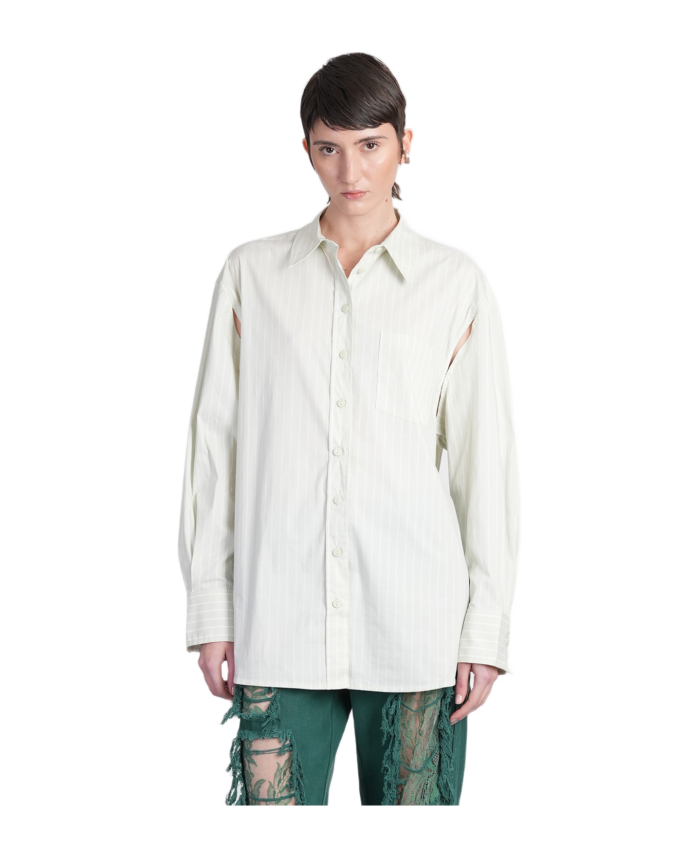 Christopher Esber Shirt In Green Cotton - green