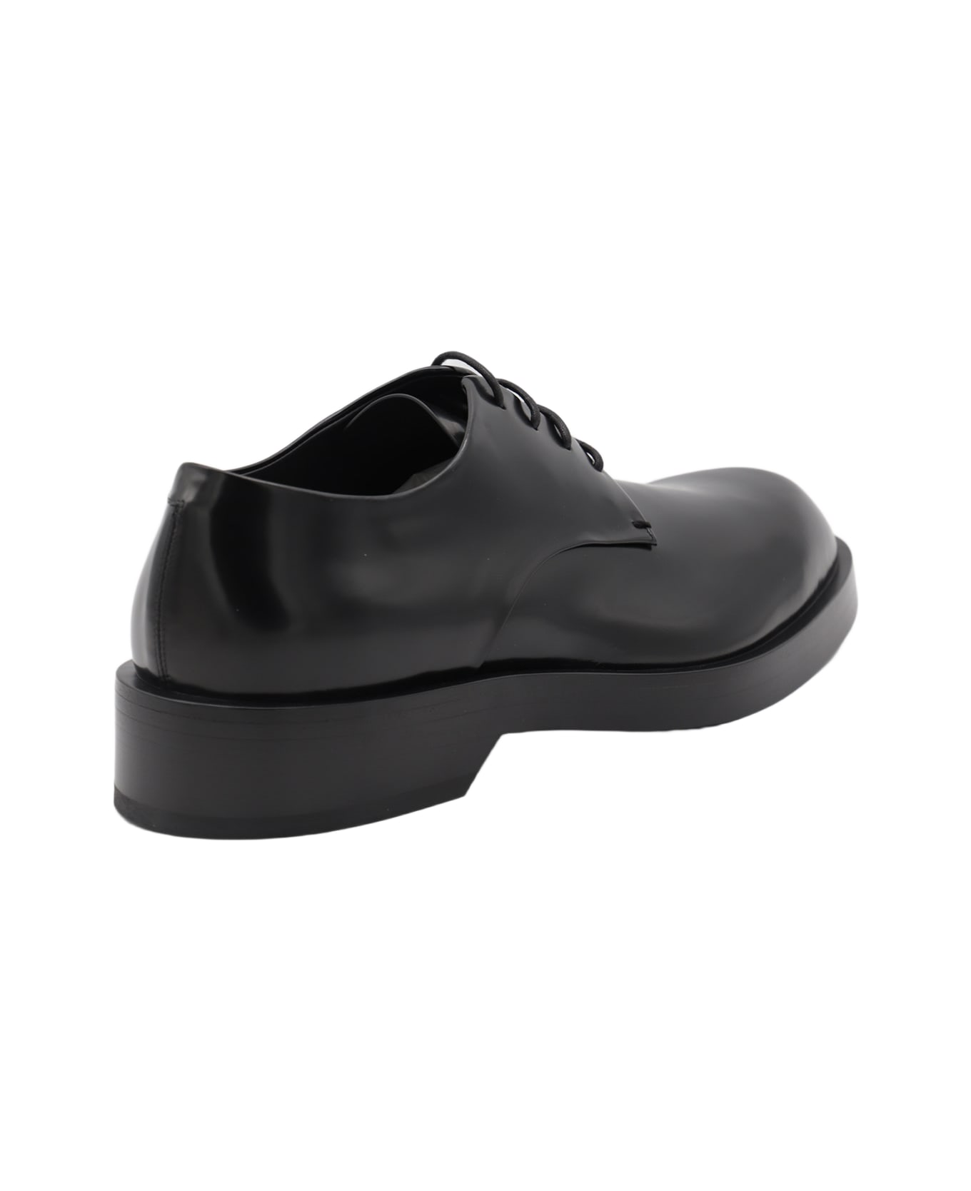 Jil Sander Black Leather Lace Up Shoes - Black