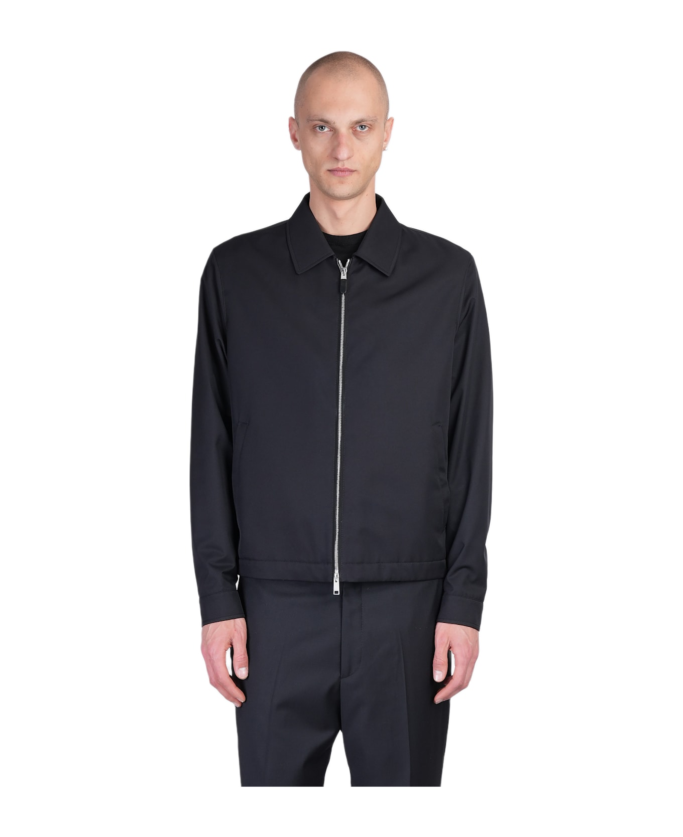 Zegna Casual Jacket In Black Polyester - black