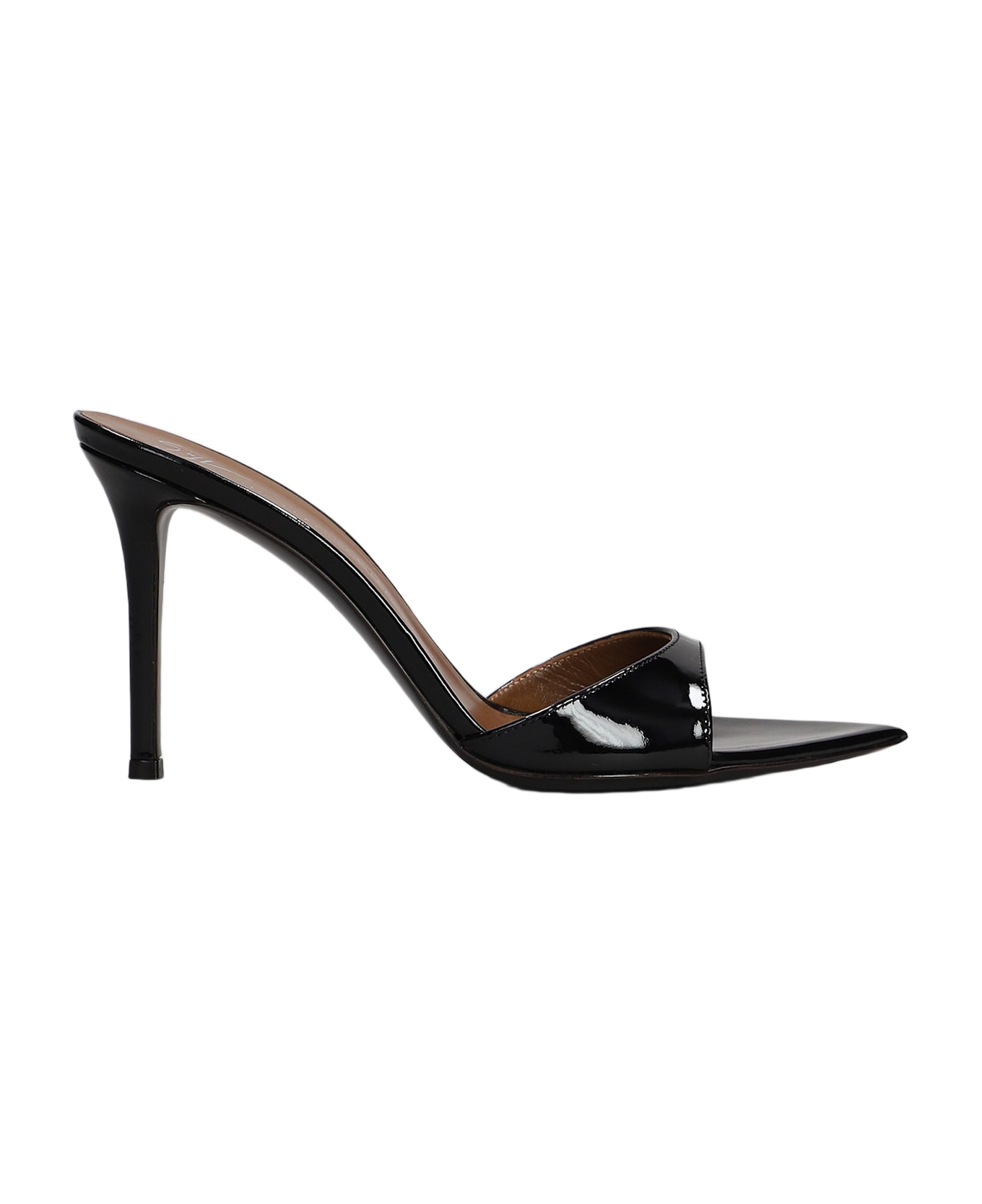 Giuseppe Zanotti Intriigo Strap 90 Sandals In Black Patent Leather - black