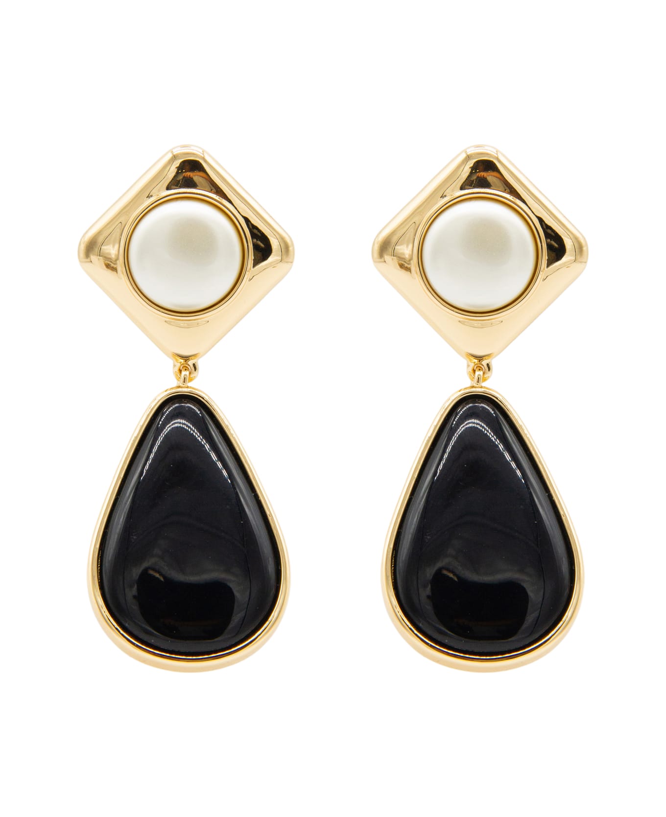 self-portrait Gold Metal Earrings - Golden