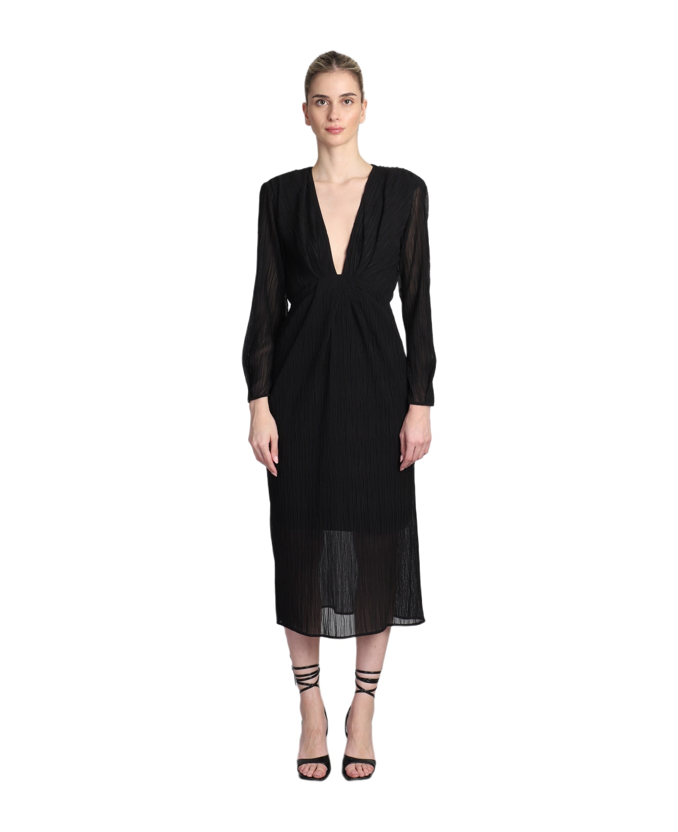 IRO Alofi Dress In Black Viscose - black
