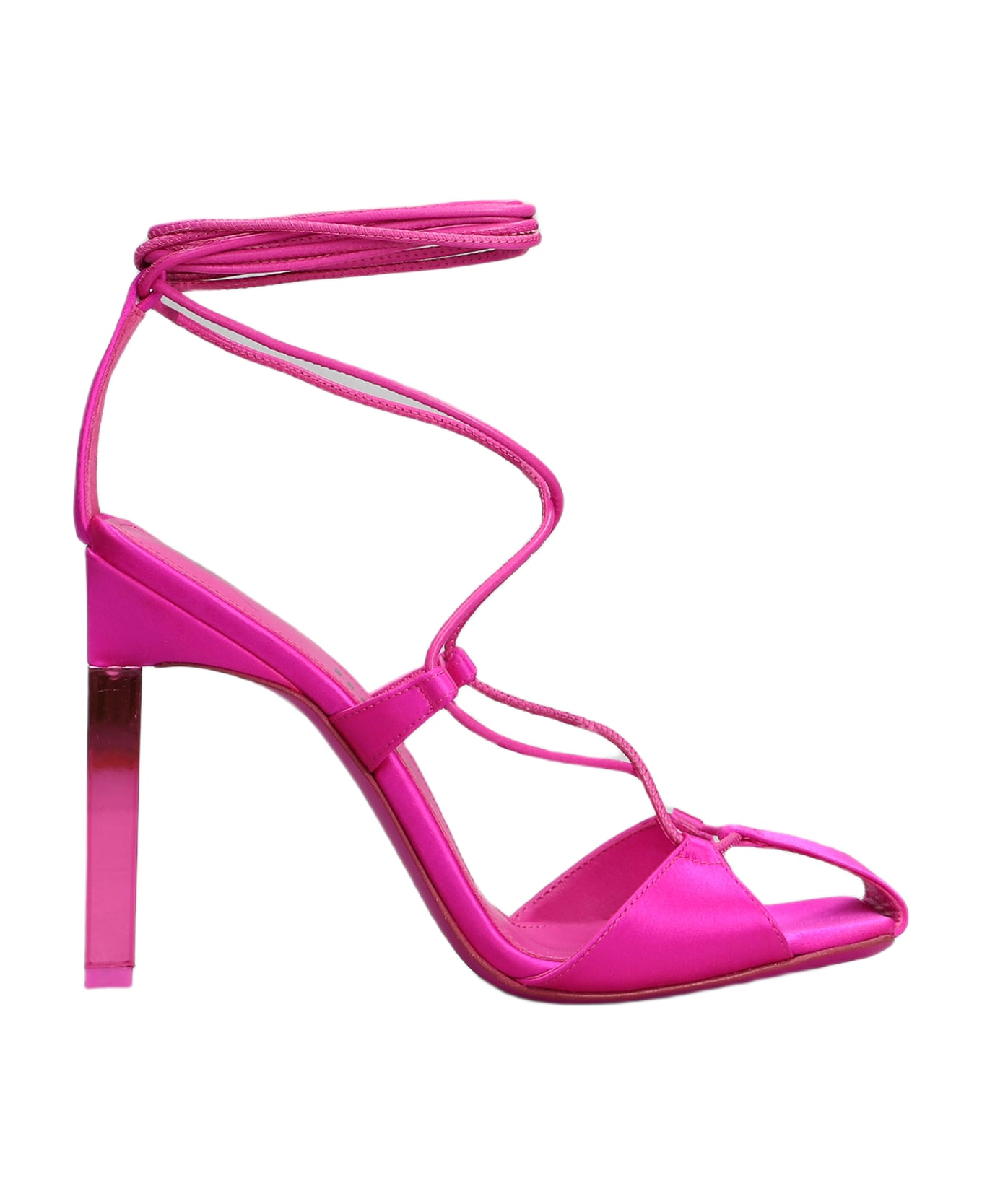 The Attico 105mm Adele Ankle Strap Sandals - FUCHSIA