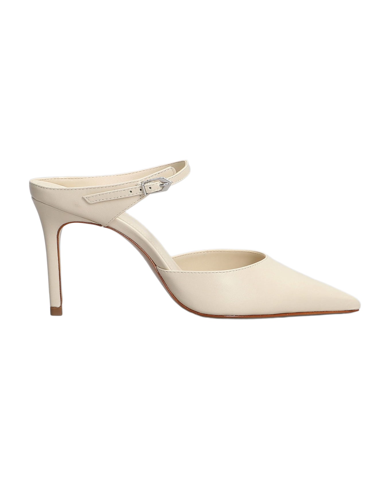 Schutz Laura Mule Slipper-mule In Beige Leather - beige