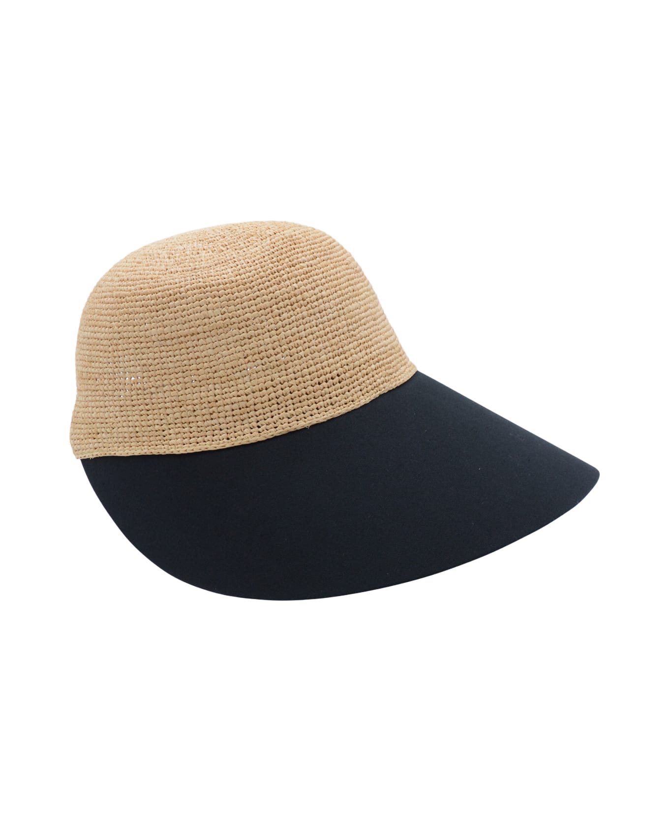 Helen Kaminski Natural And Black Raffia Hat
