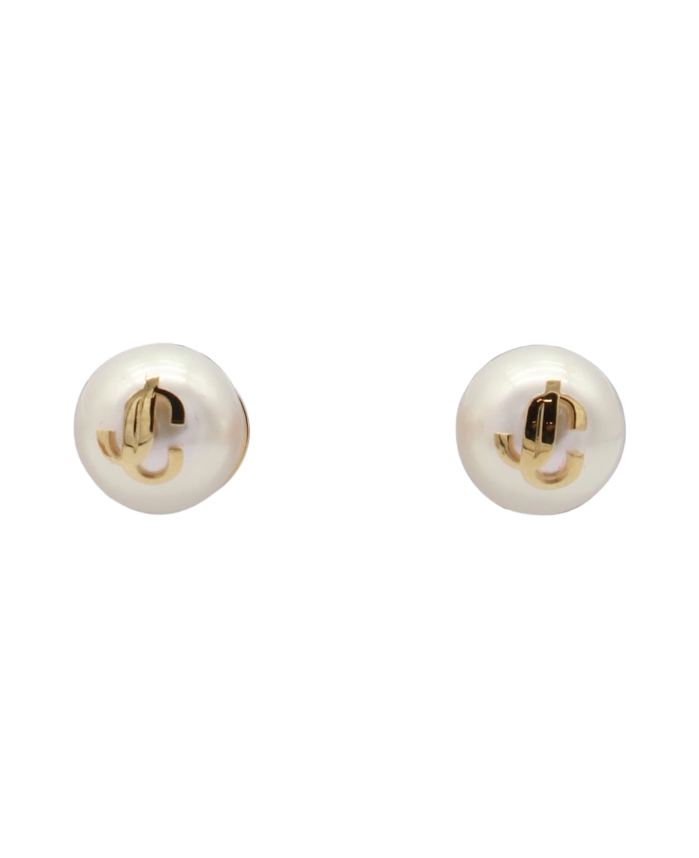 Jimmy Choo Gold And White Earrings - GOLD/WHITE