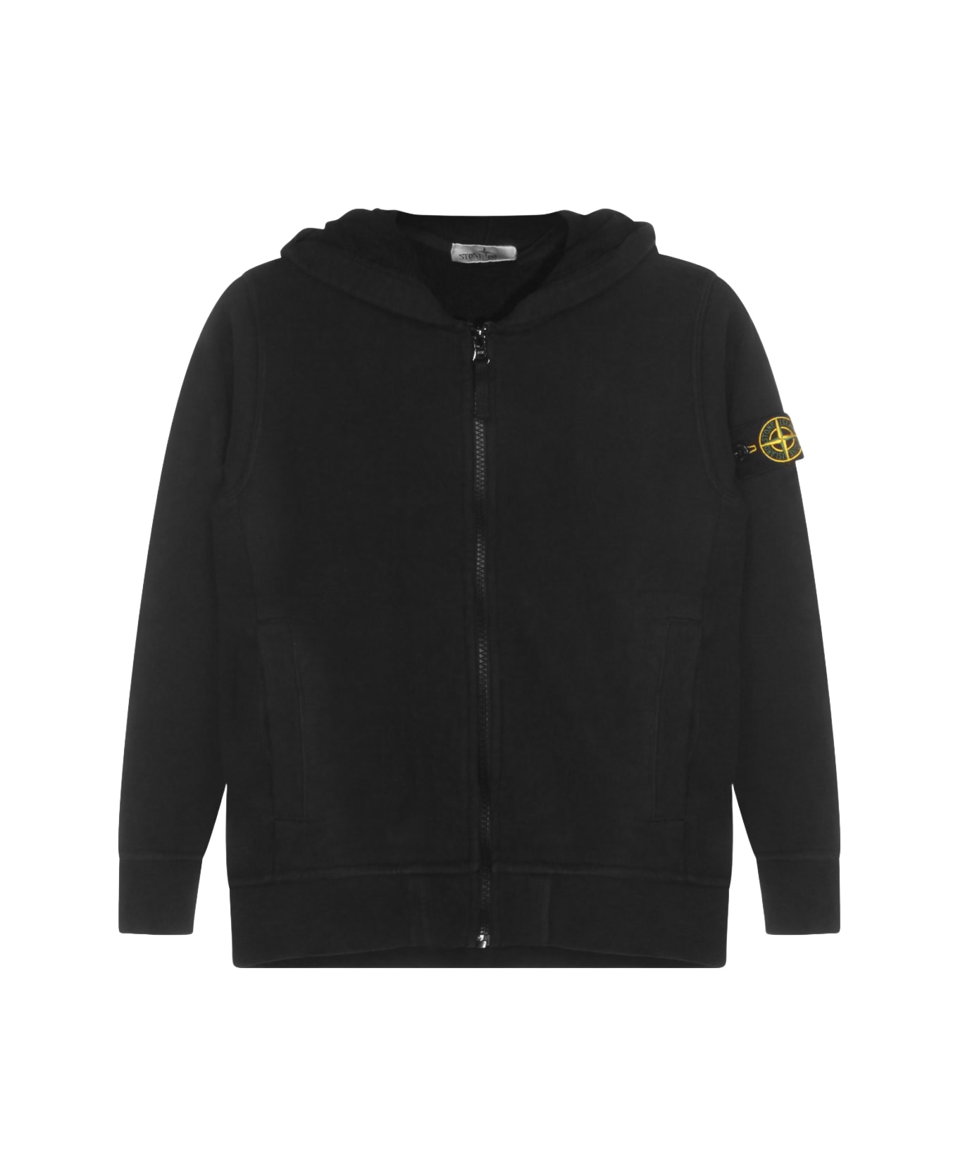 Stone Island Black Cotton Sweatshirt - Black