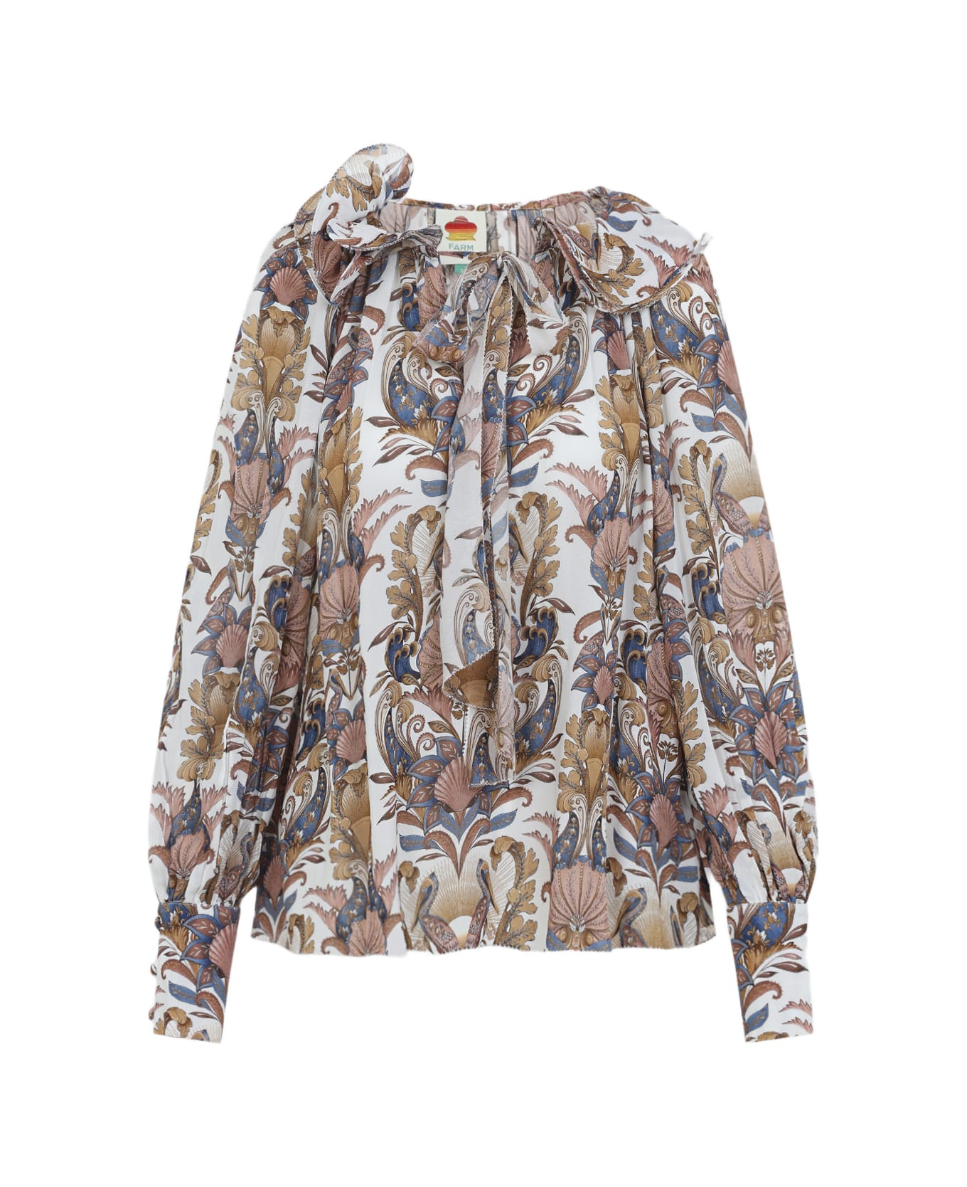 Farm Rio Blouse - Sea Garden Off White