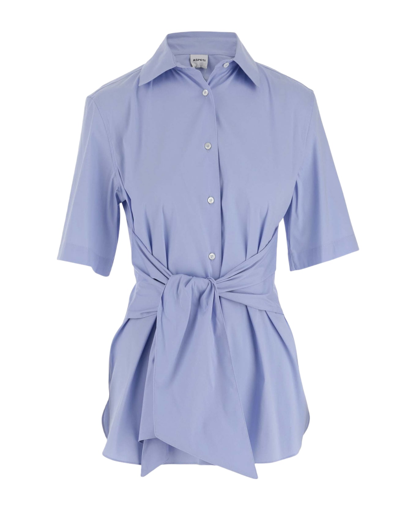Aspesi Cotton-blend Shirt - Clear Blue