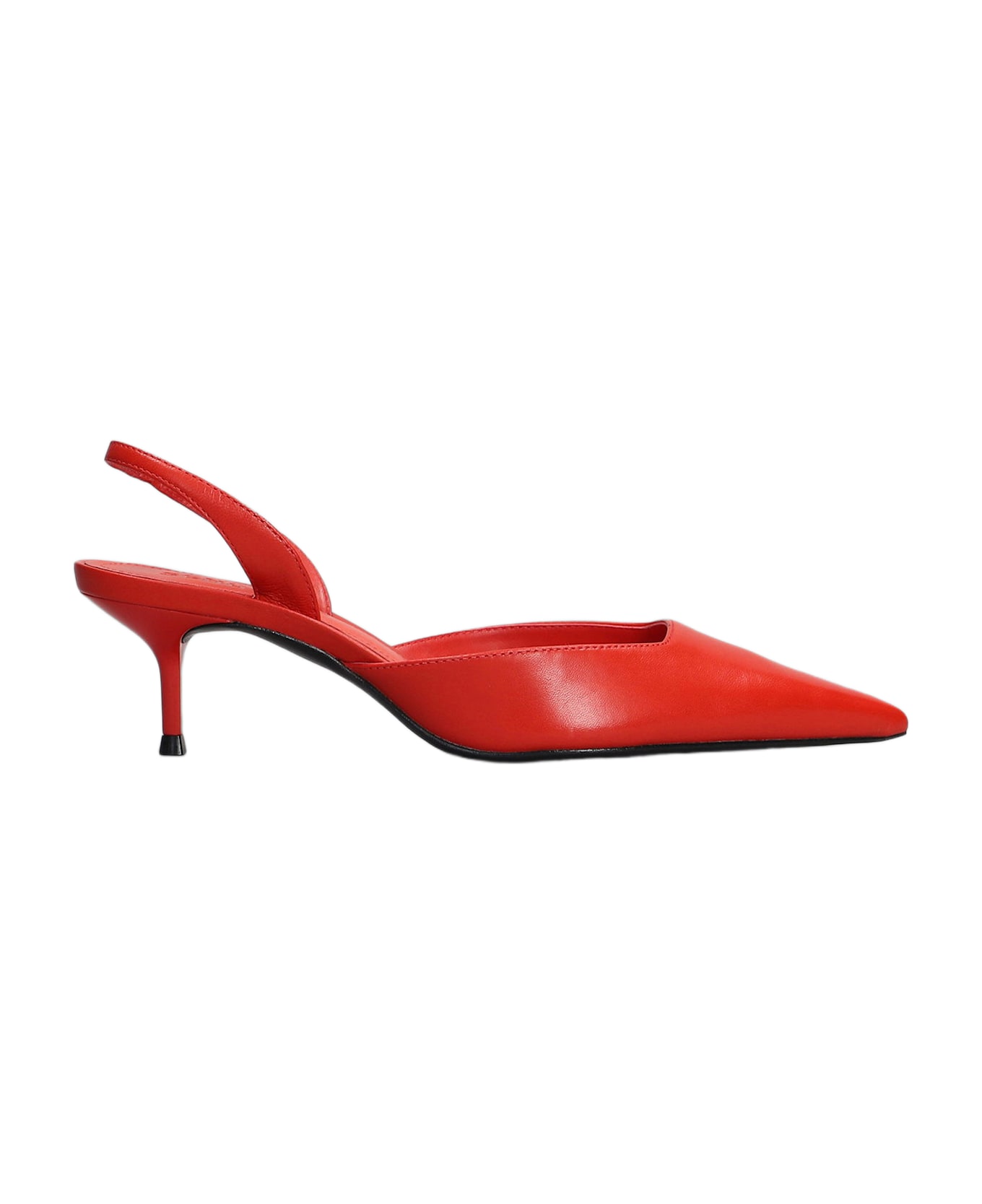 Schutz Paola Mid Pumps In Red Leather - red