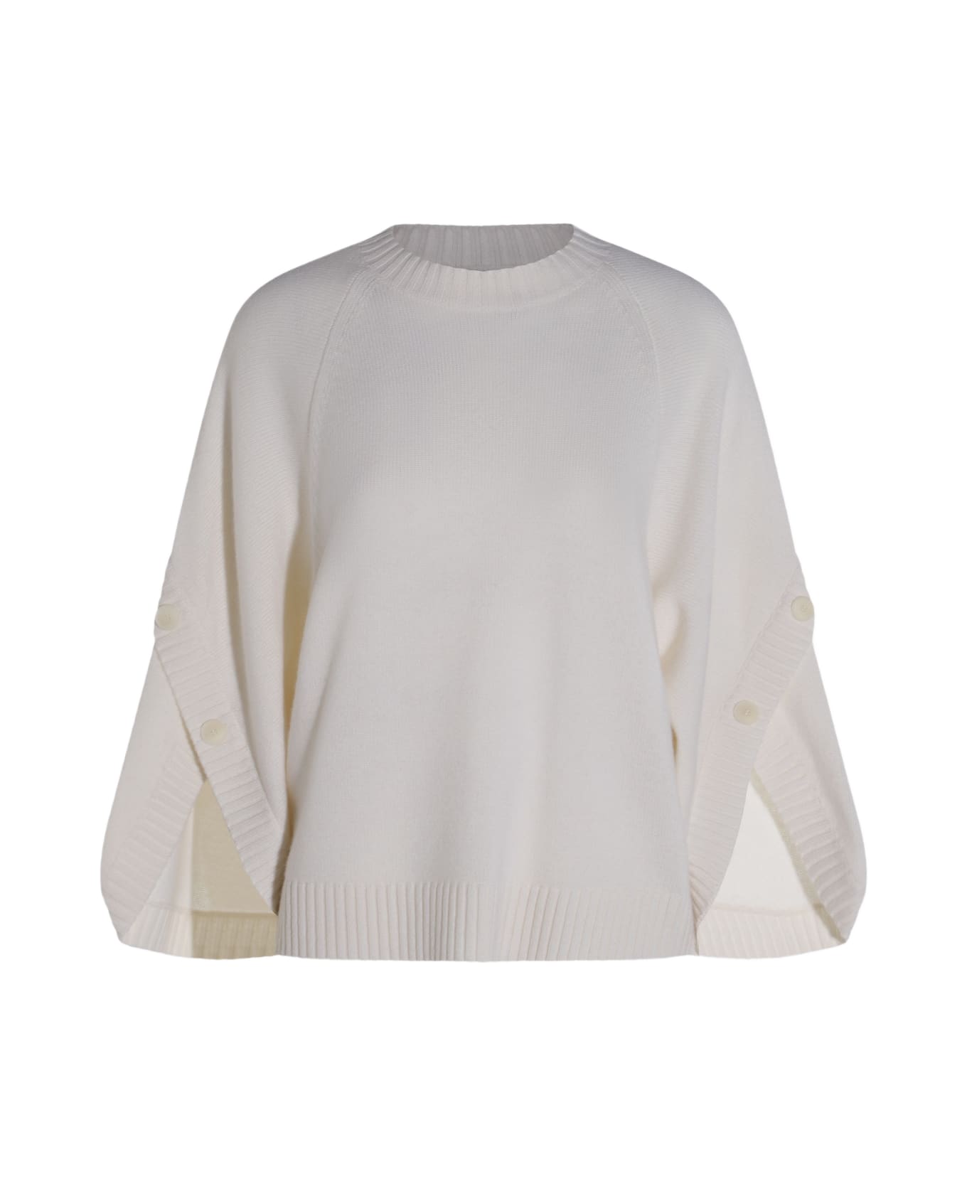 Max Mara White Wool Ampex Knitwear - White