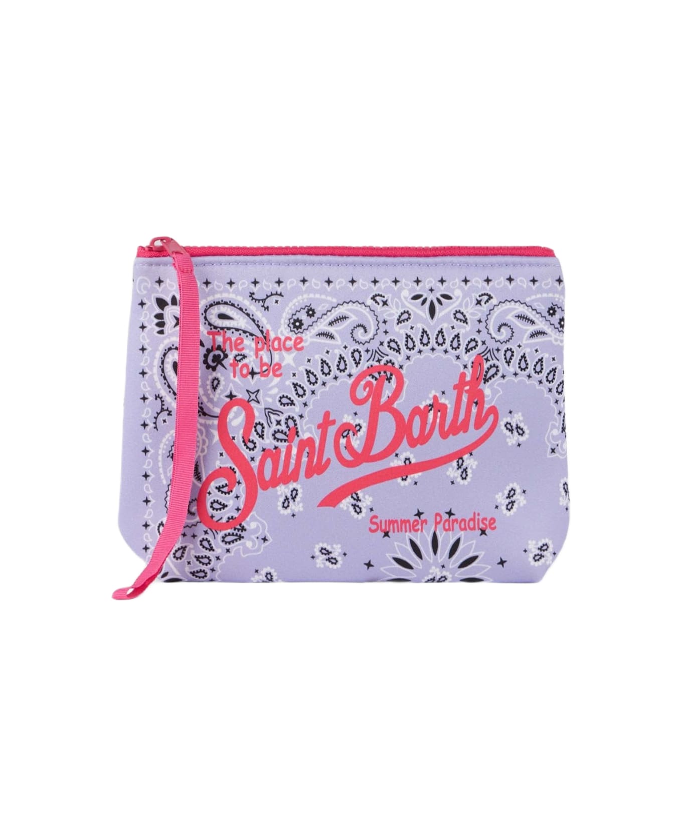MC2 Saint Barth Aline Lilac Bandanna Scuba Pochette - PINK