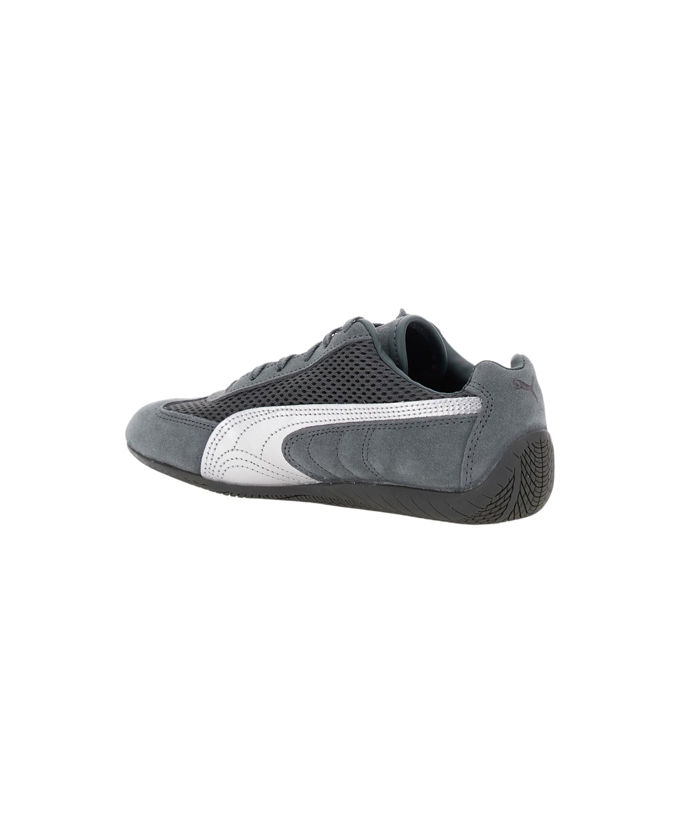 Puma 
speedcat
 Grey Low Top Sneakers With Logo Patch On The Tongue And Formstrip Logo Detail On The Sidei N Leather And Mesh Unisex - Grey