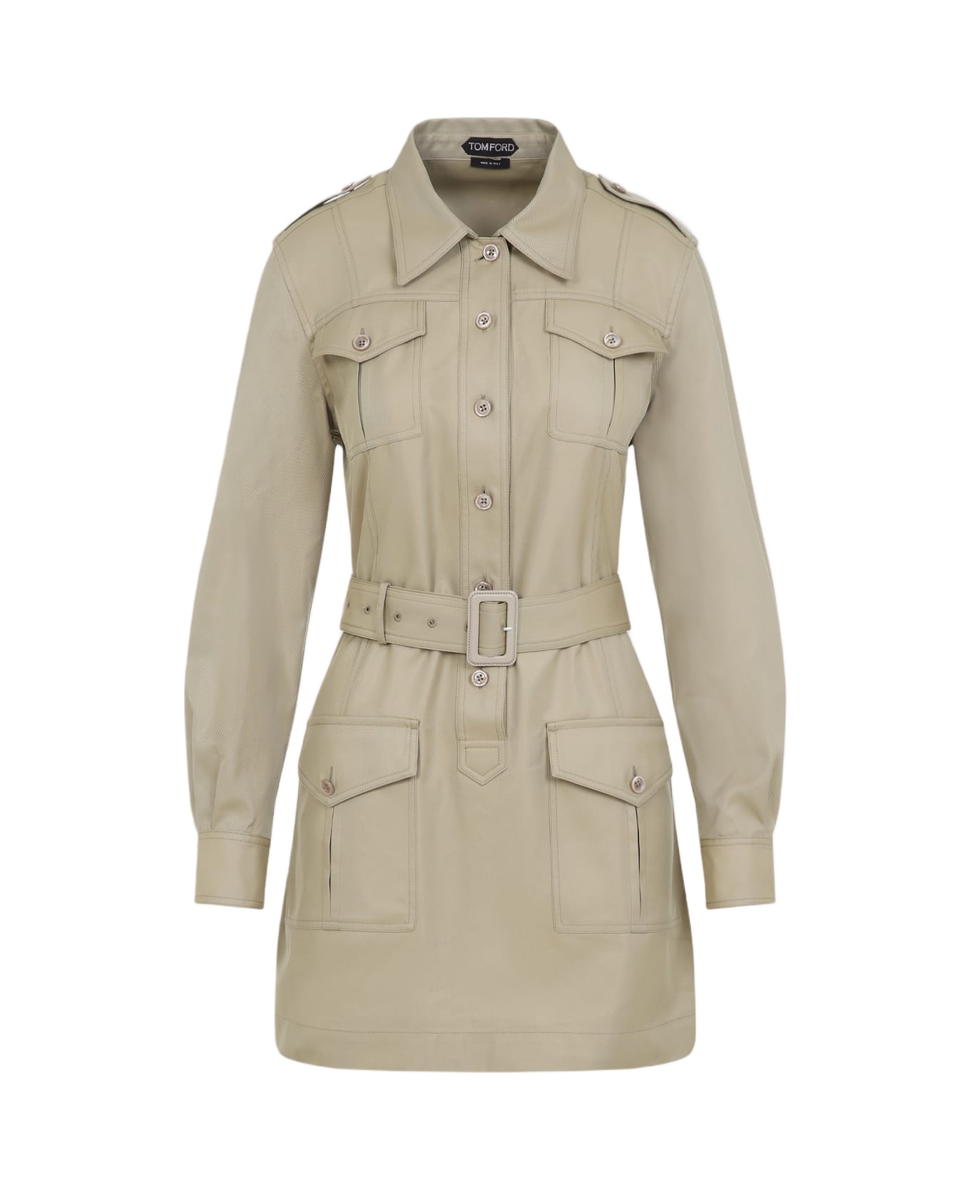 Tom Ford Safari Mini Dress - Pale Sage