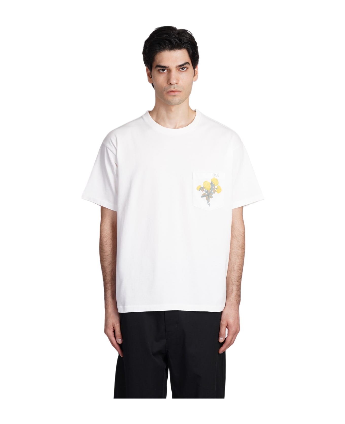 Bode T-shirt In White Cotton - white