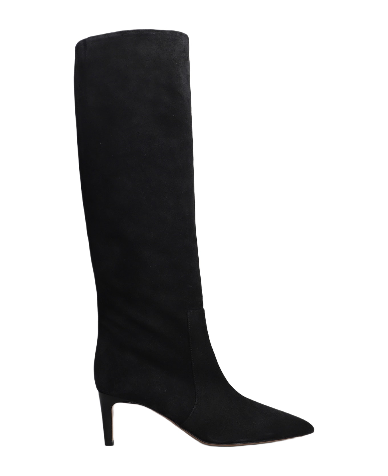 Paris Texas High Heels Boots In Black Suede - black