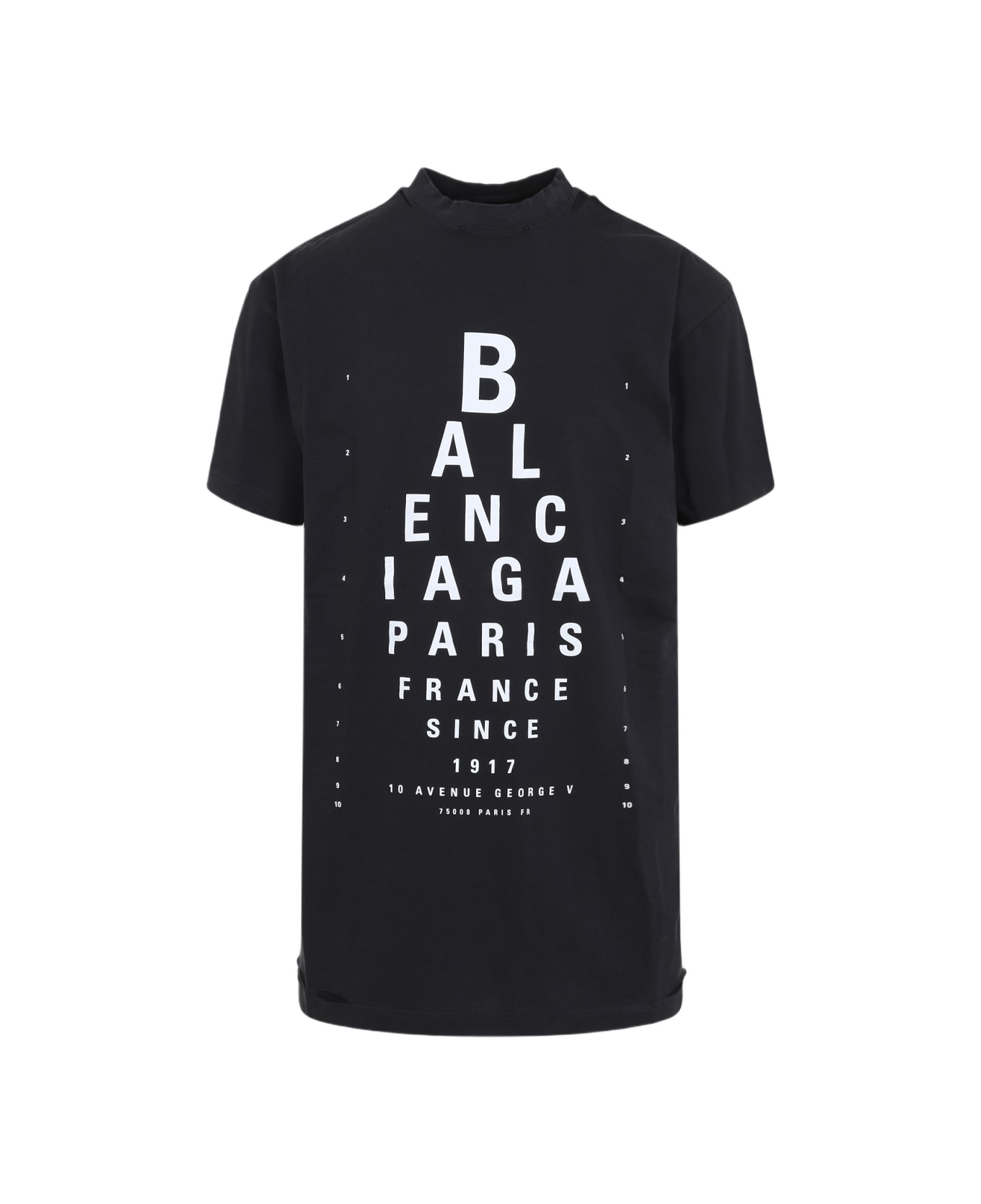 Balenciaga Black Coton Oversize Shirt - WASHEDBLACKWHITE
