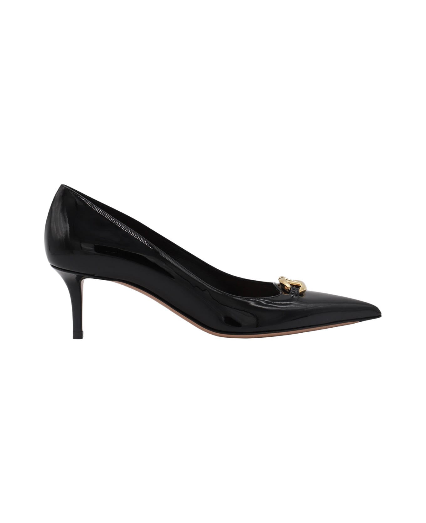 Valentino Garavani Black Leather Pumps