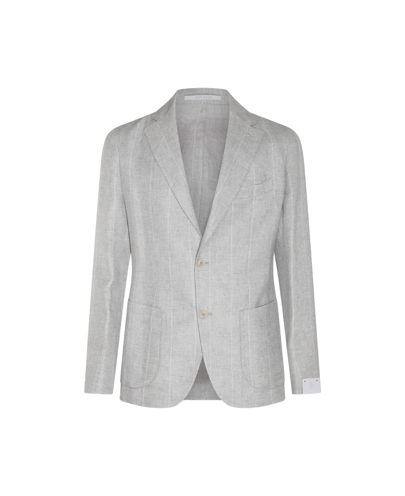 Eleventy Grey Linen And Wool Suits