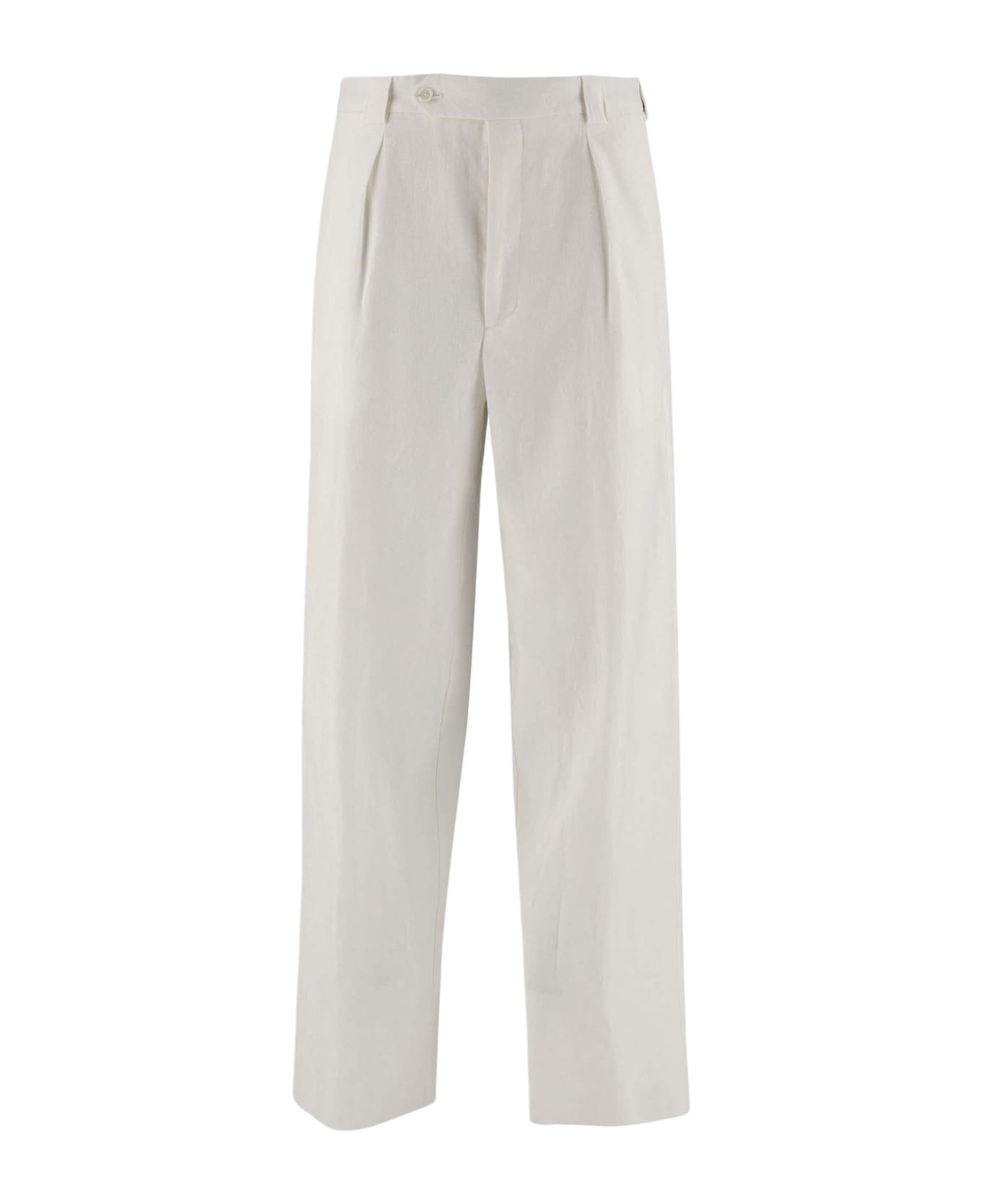 Giorgio Armani Wrap Straight Trousers - White