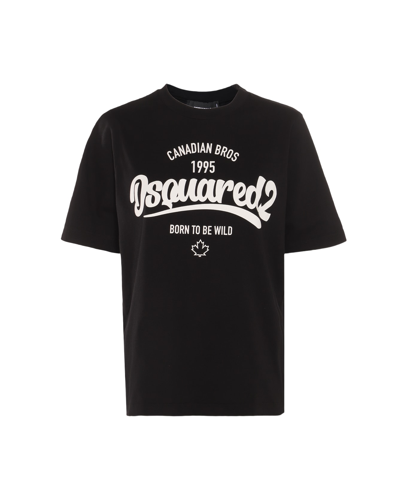 Dsquared2 Logo Printed Crewneck T-shirt - Black
