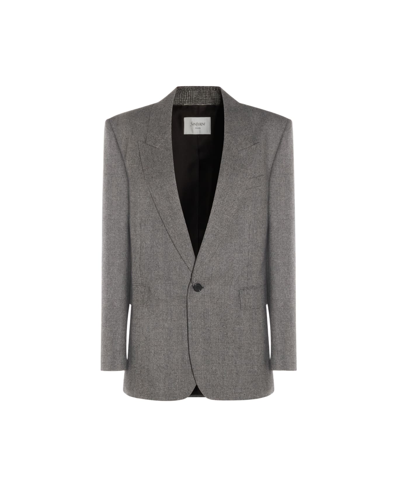 Saint Laurent Grey Wool Blazer - Grey