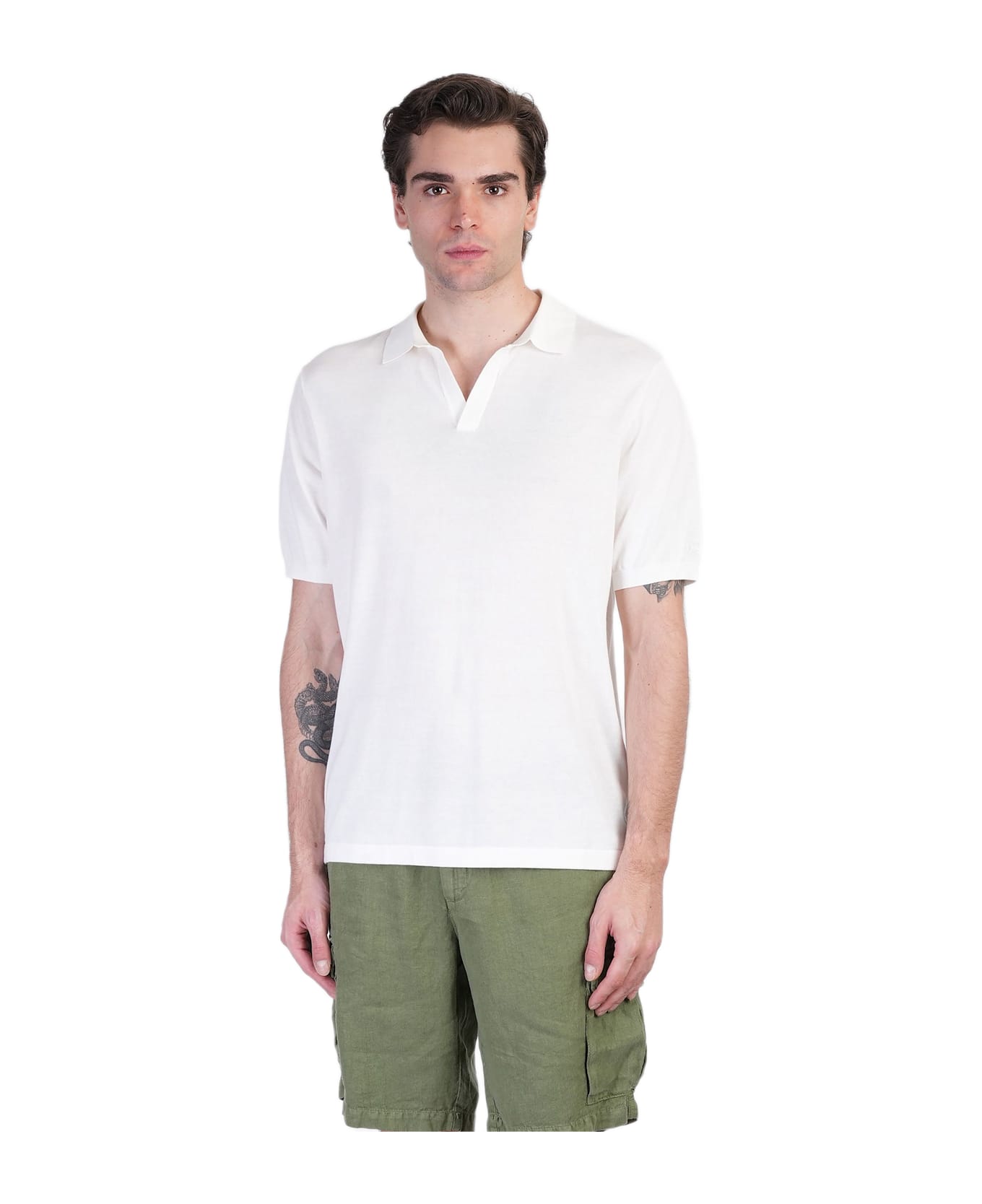MC2 Saint Barth Solan Polo In White Cotton - white