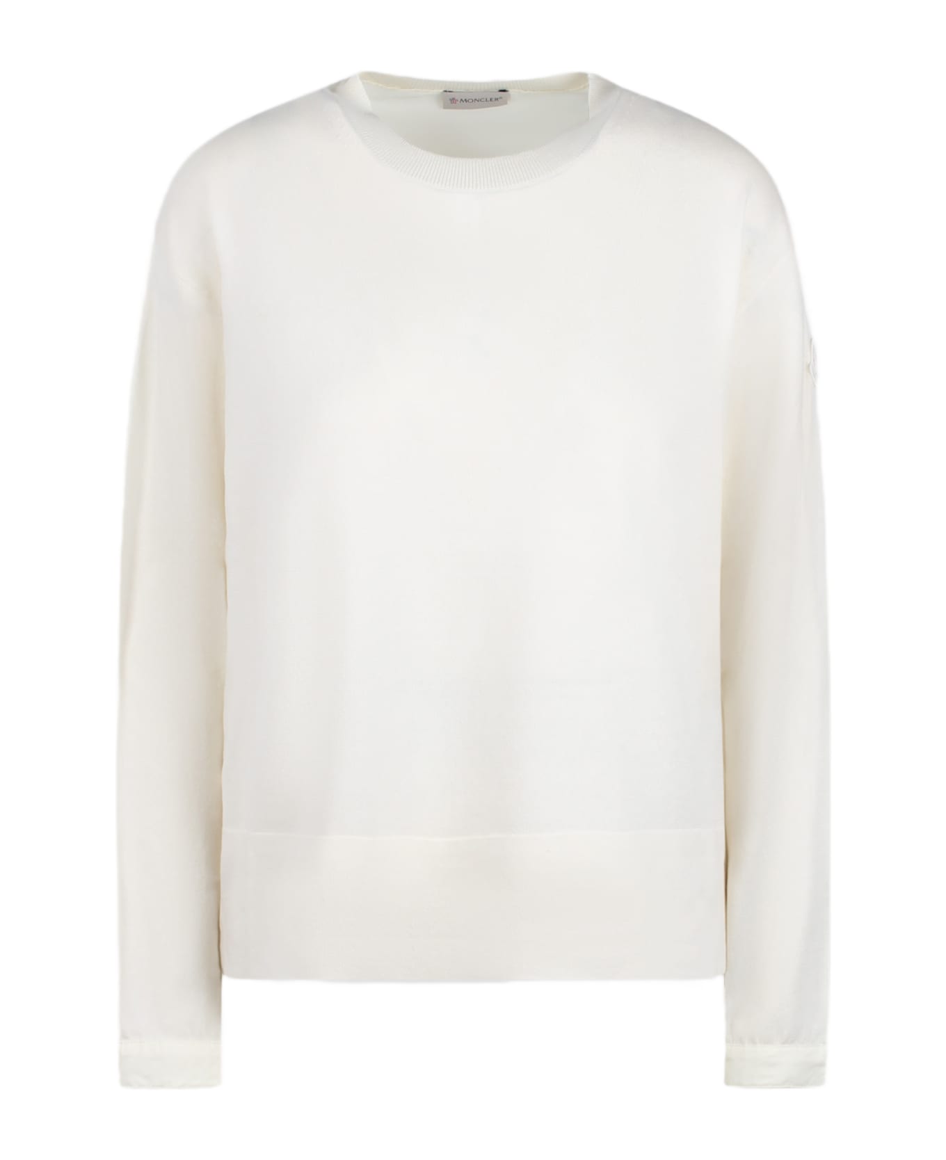 Moncler Cotton Nylon Sweater - White