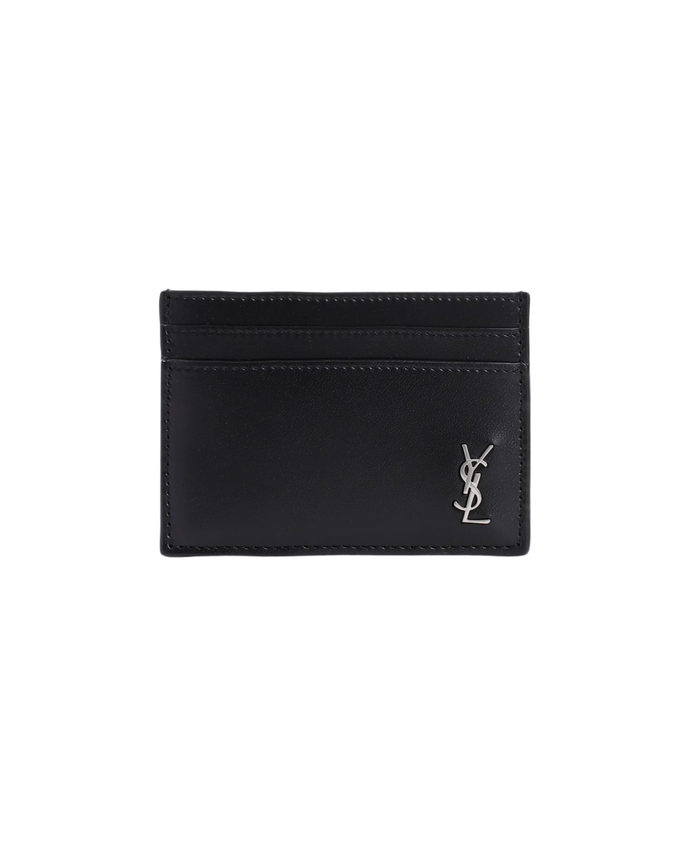 Saint Laurent Tiny Cassandre Wallet - black 財布