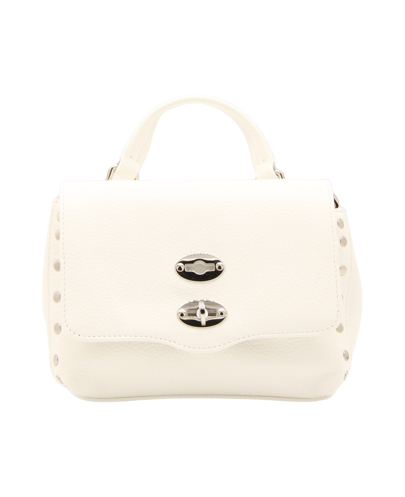 Zanellato White Leather Postina S Top Handle Bag - White