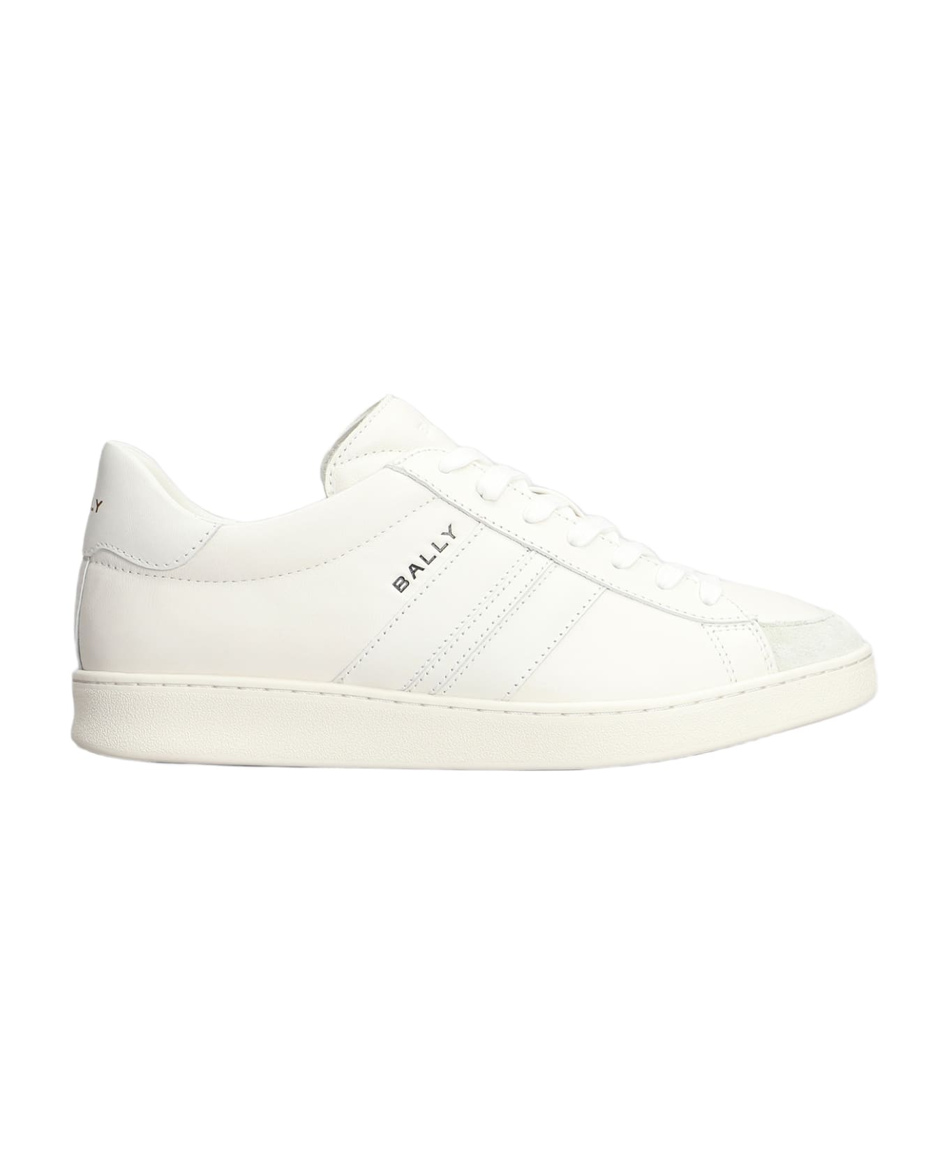 Bally White Leather Sneakers - White