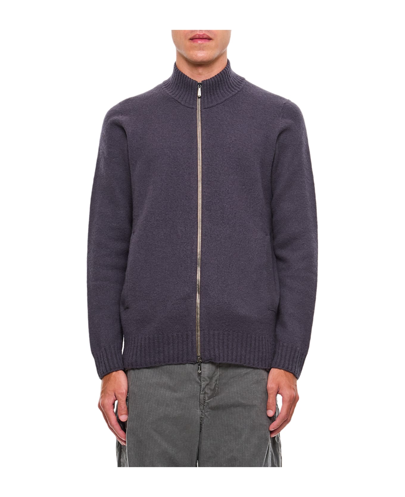 Drumohr Full Zip Cardigan - Grey