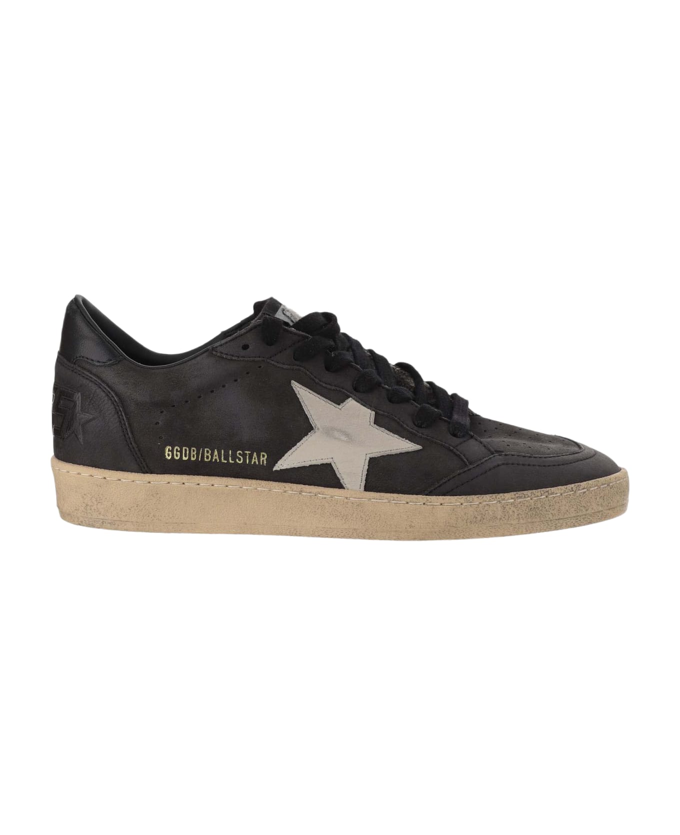 Golden Goose Black Leather Ball Star Sneakers - Black