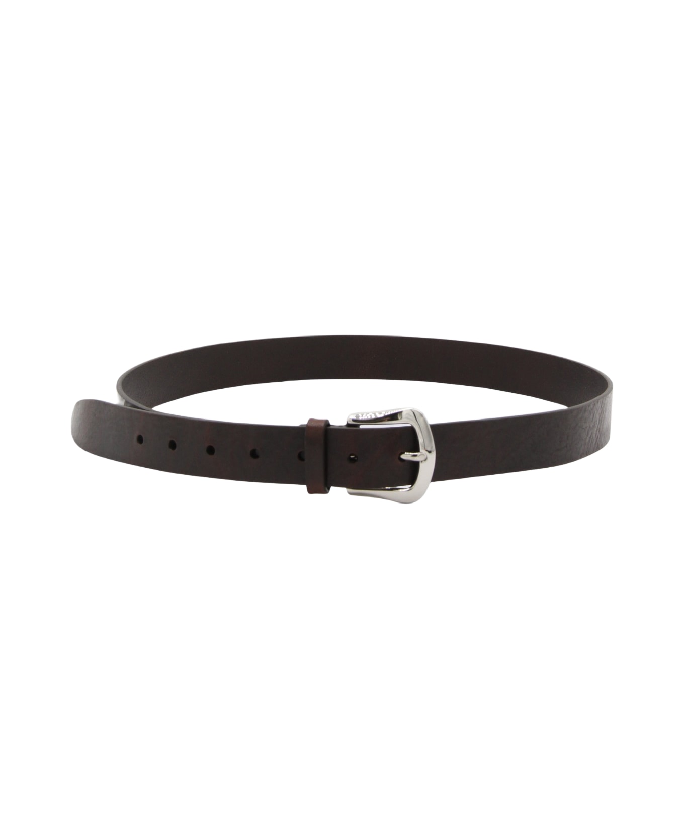 Brunello Cucinelli Dark Brown Leather Belt