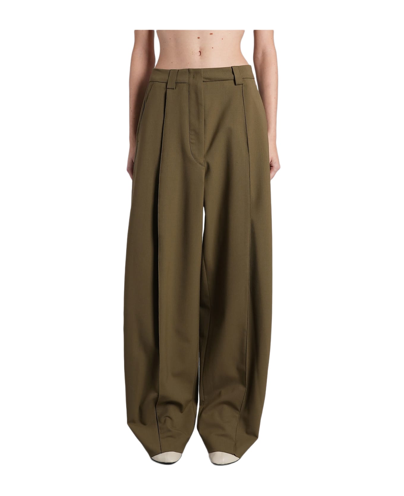 TheLatest Cara 3116 Pants In Khaki Polyester - khaki
