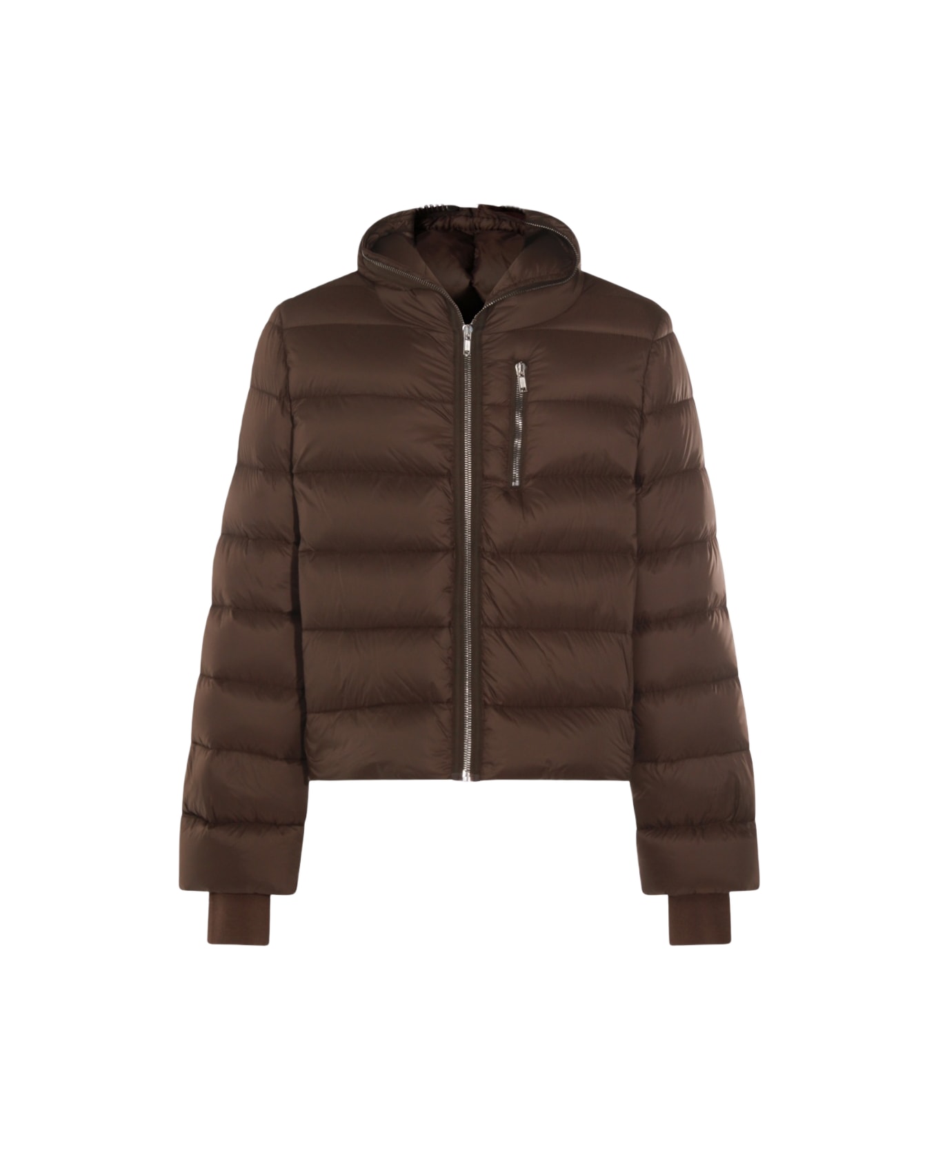 Rick Owens Brown Gimp Down Jacket - DARKDUST