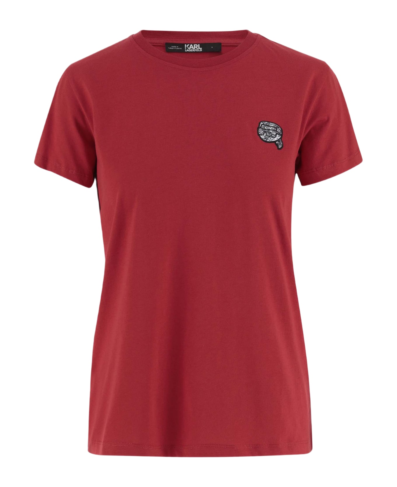 Karl Lagerfeld Cotton T-shirt With Logo - Red Tシャツ
