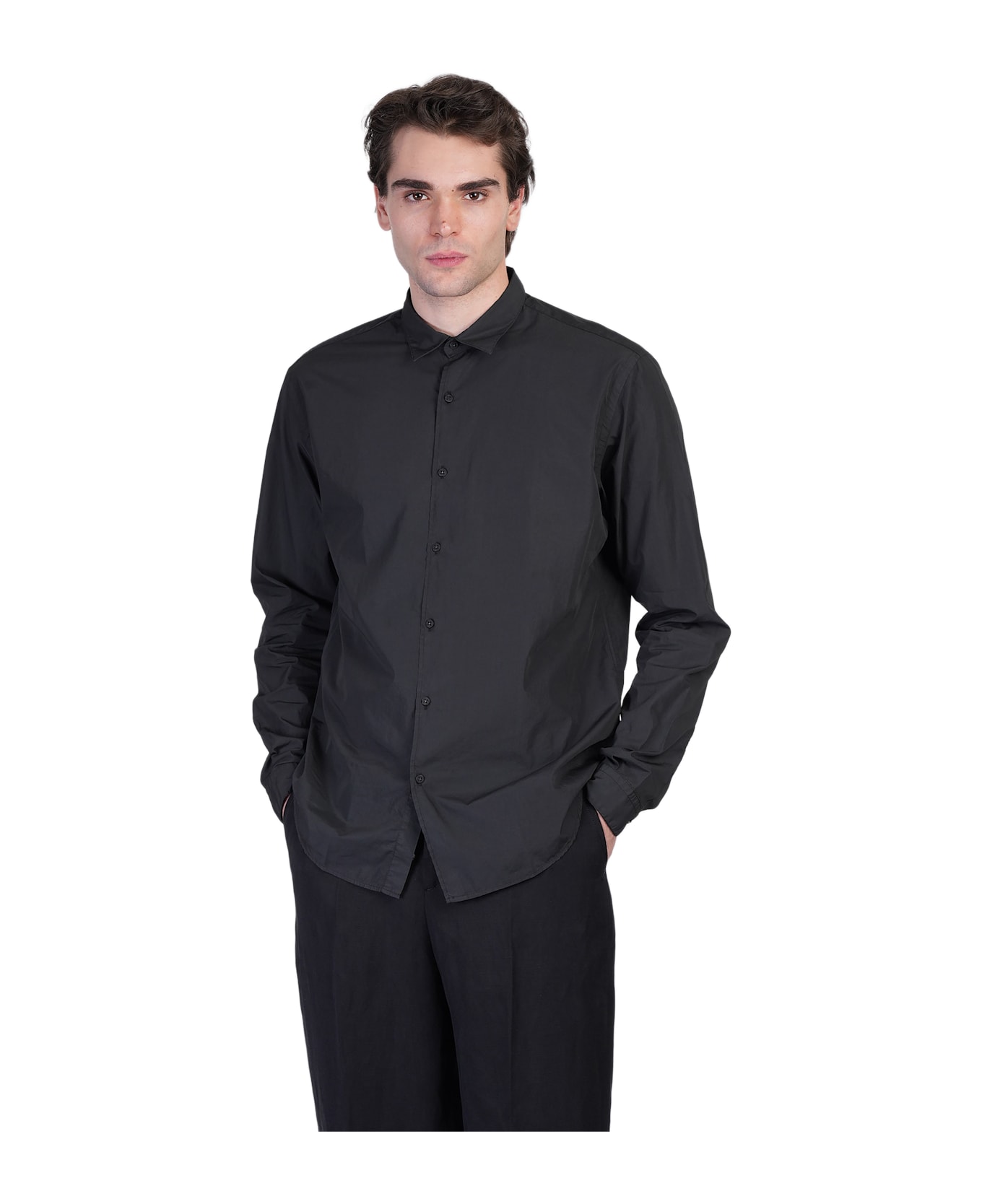 costumein Domenico Shirt In Black Cotton - black