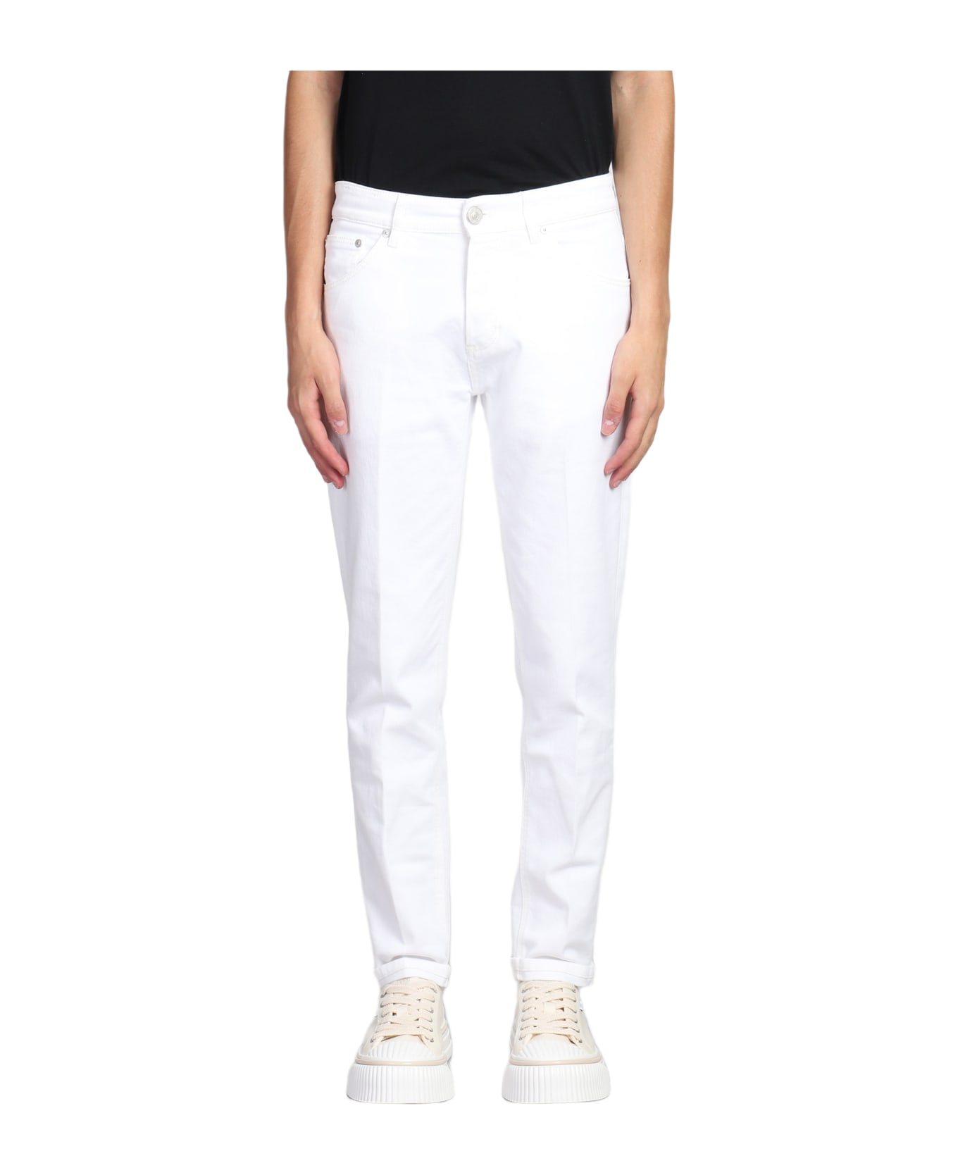 PT01 Jeans In White Cotton