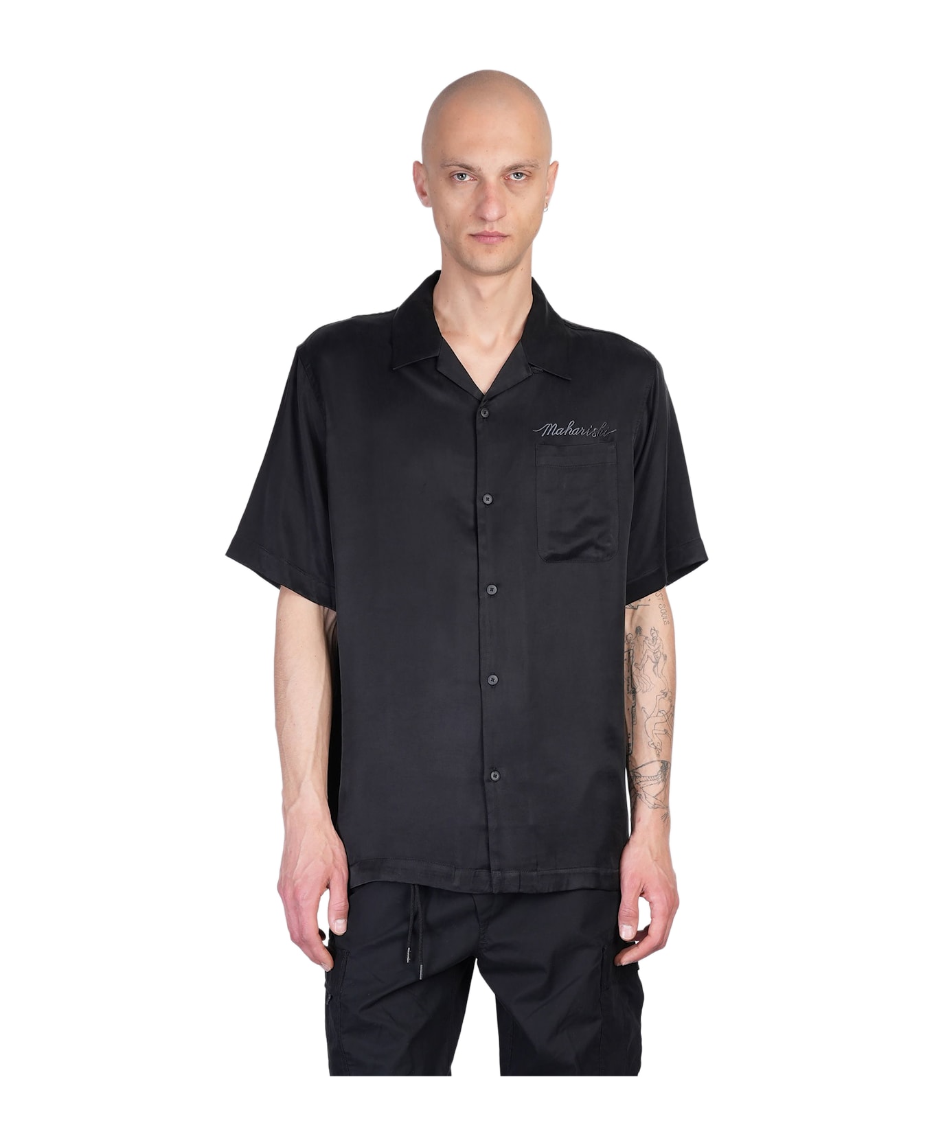 Maharishi Shirt In Black Rayon - black