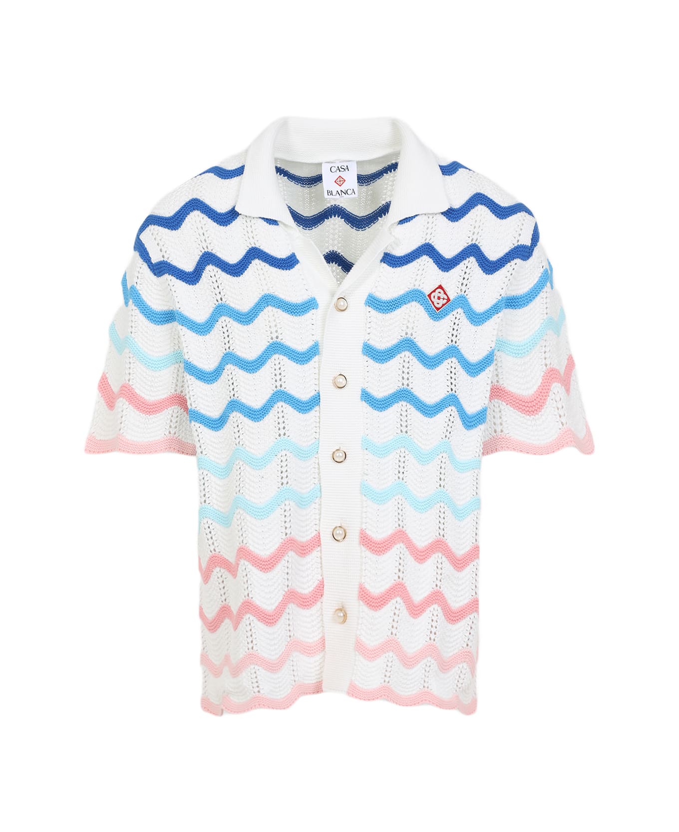 Casablanca Wave Knitted Shirt - Multi