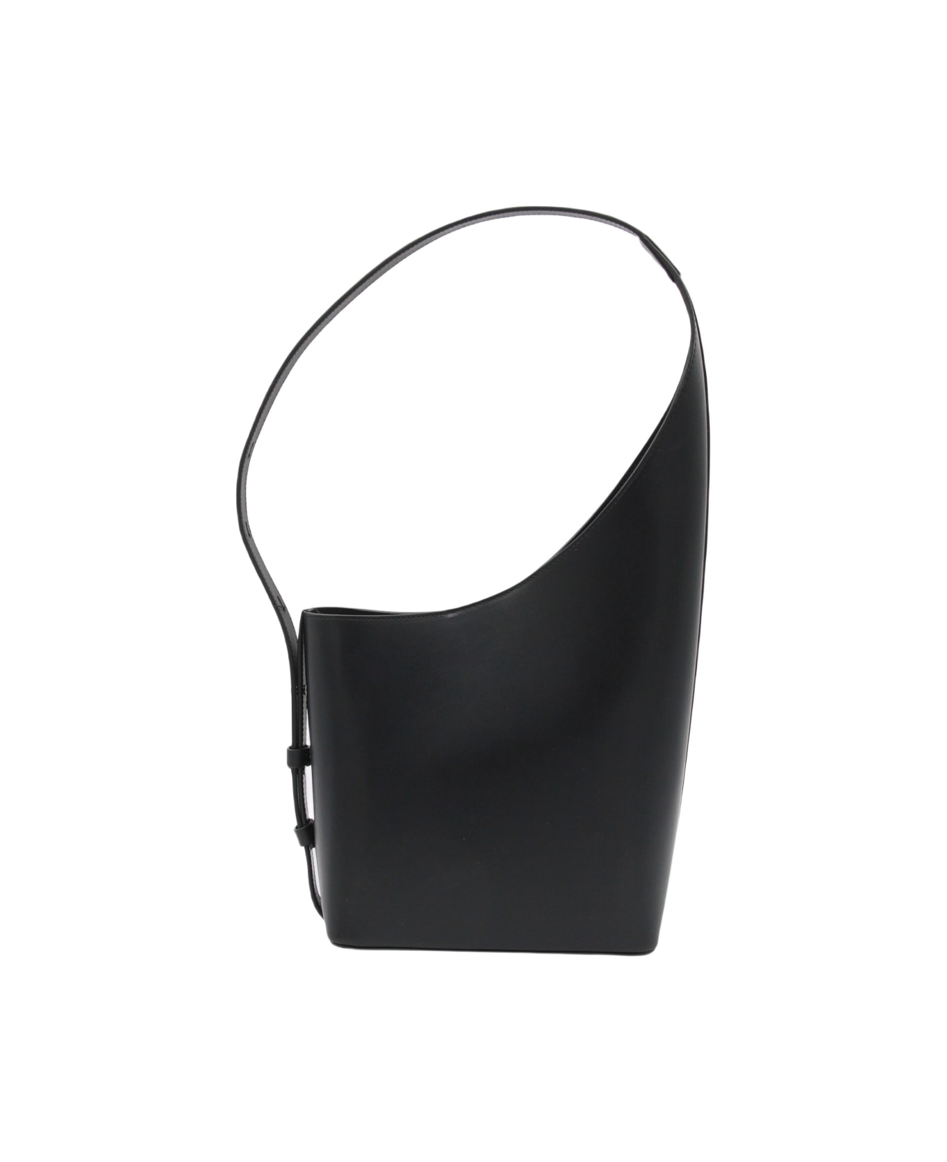 Aesther Ekme Black Leather Demi Lune Shoulder Bag - Black