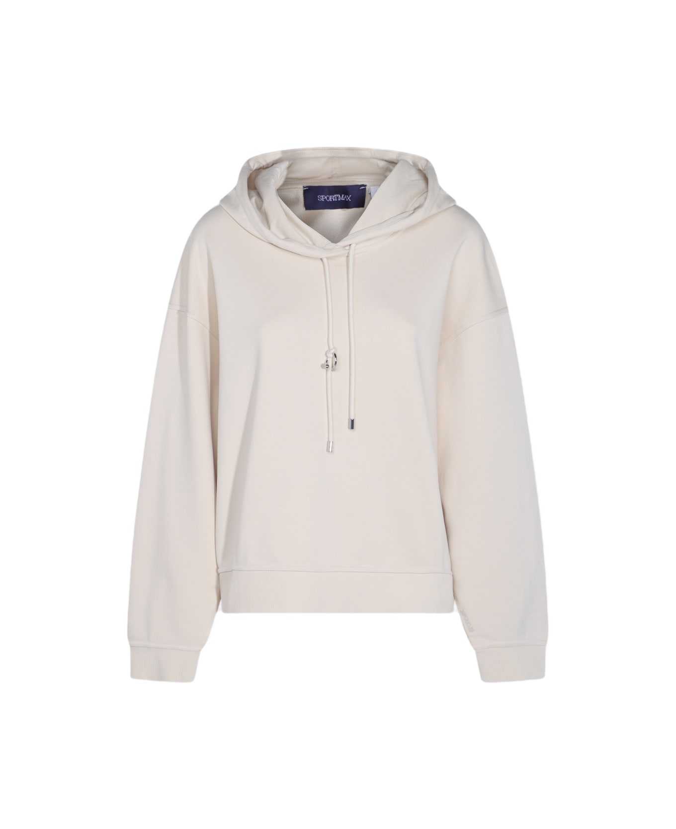 SportMax Beige Cotton Sweatshirt - Ivory