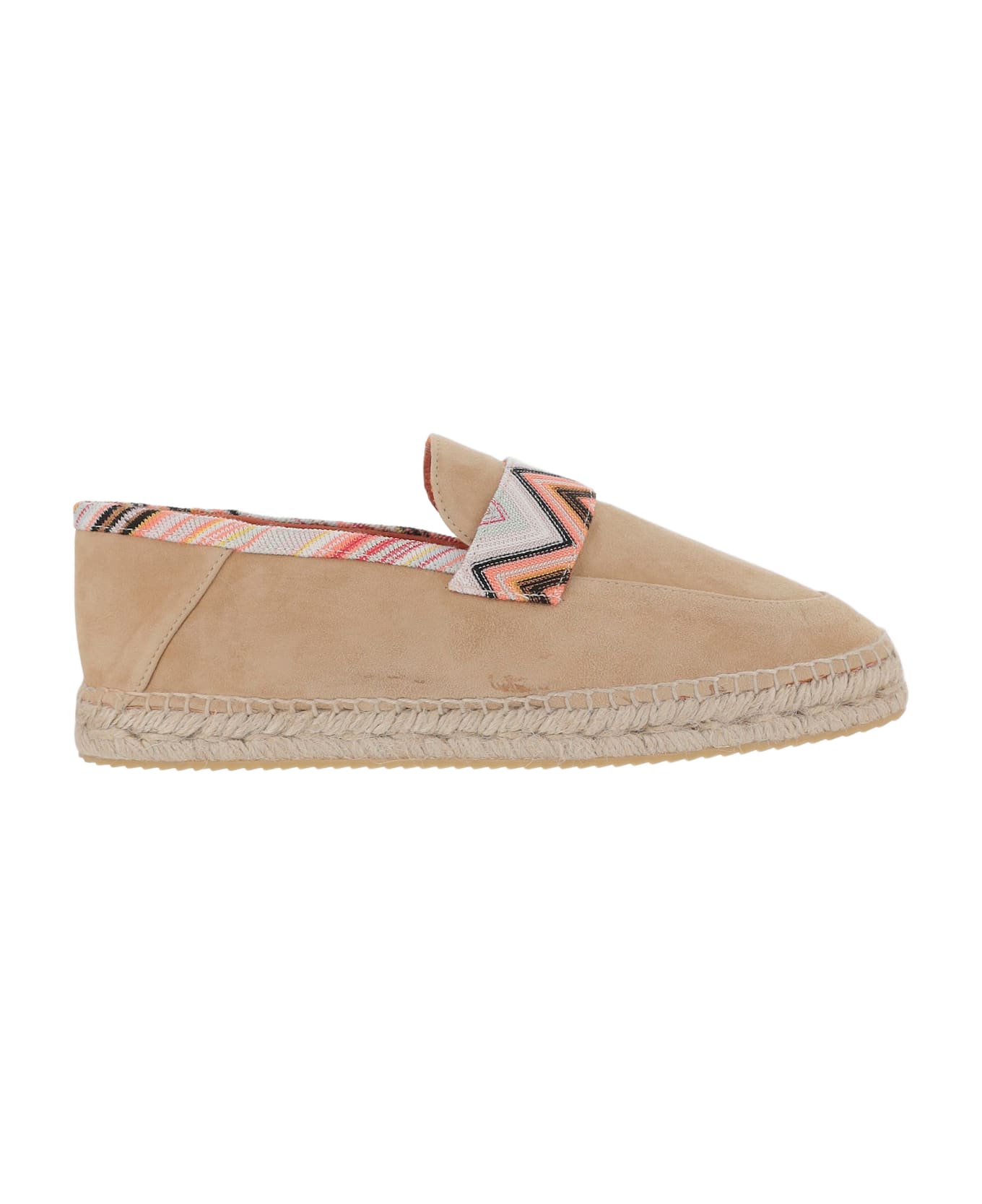 Missoni Viscose Blend Espadrilles With Zigzag Pattern - Beige