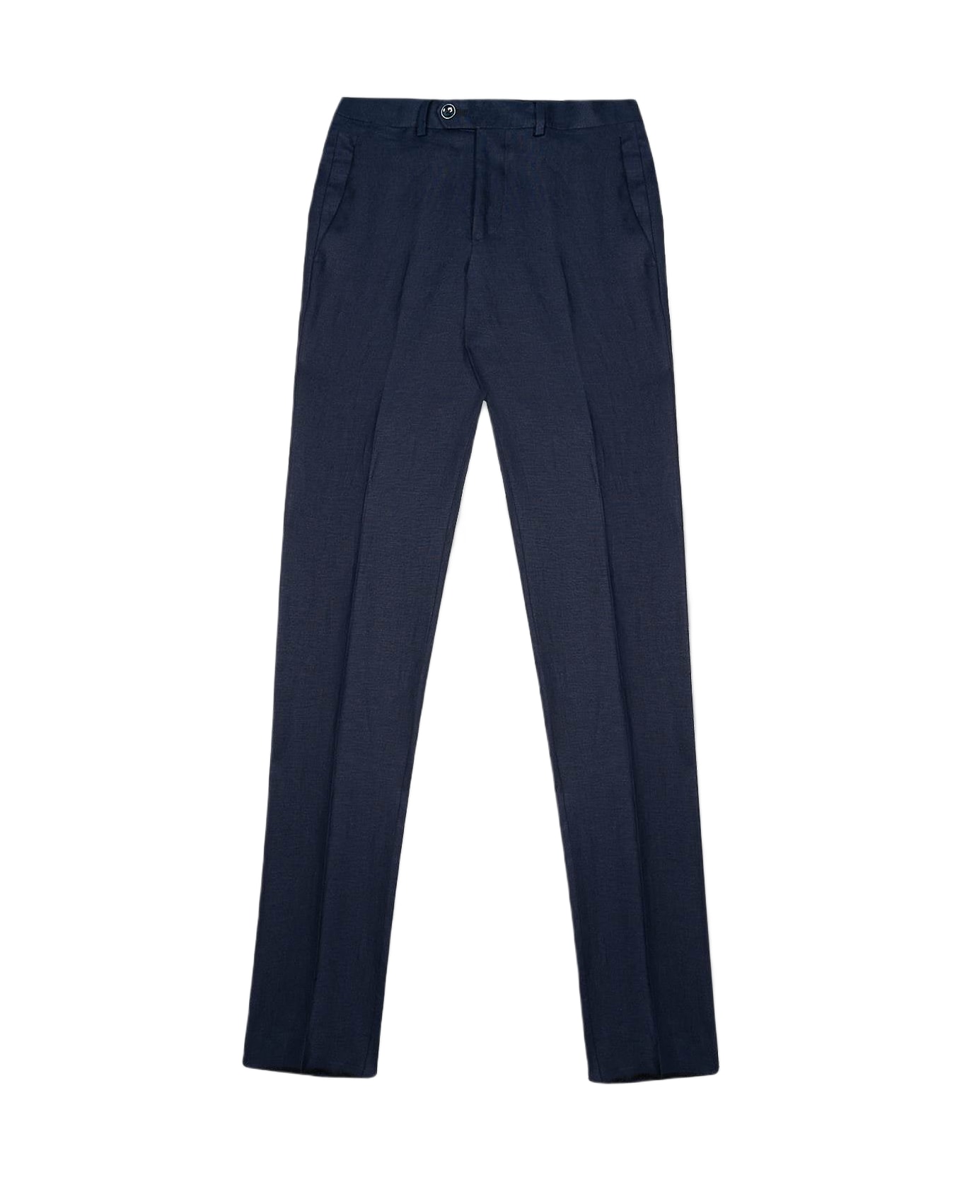 Larusmiani Velvet Trousers Howard Pants - Navy