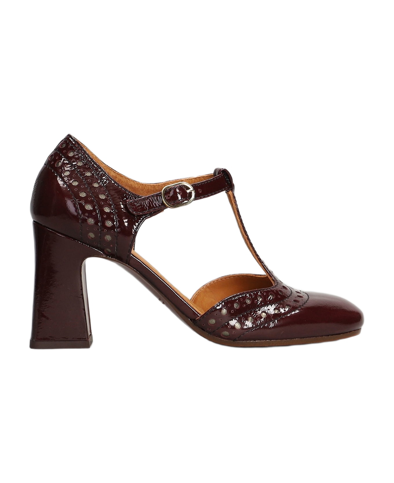 Chie Mihara Mante Pumps In Bordeaux Leather - bordeaux