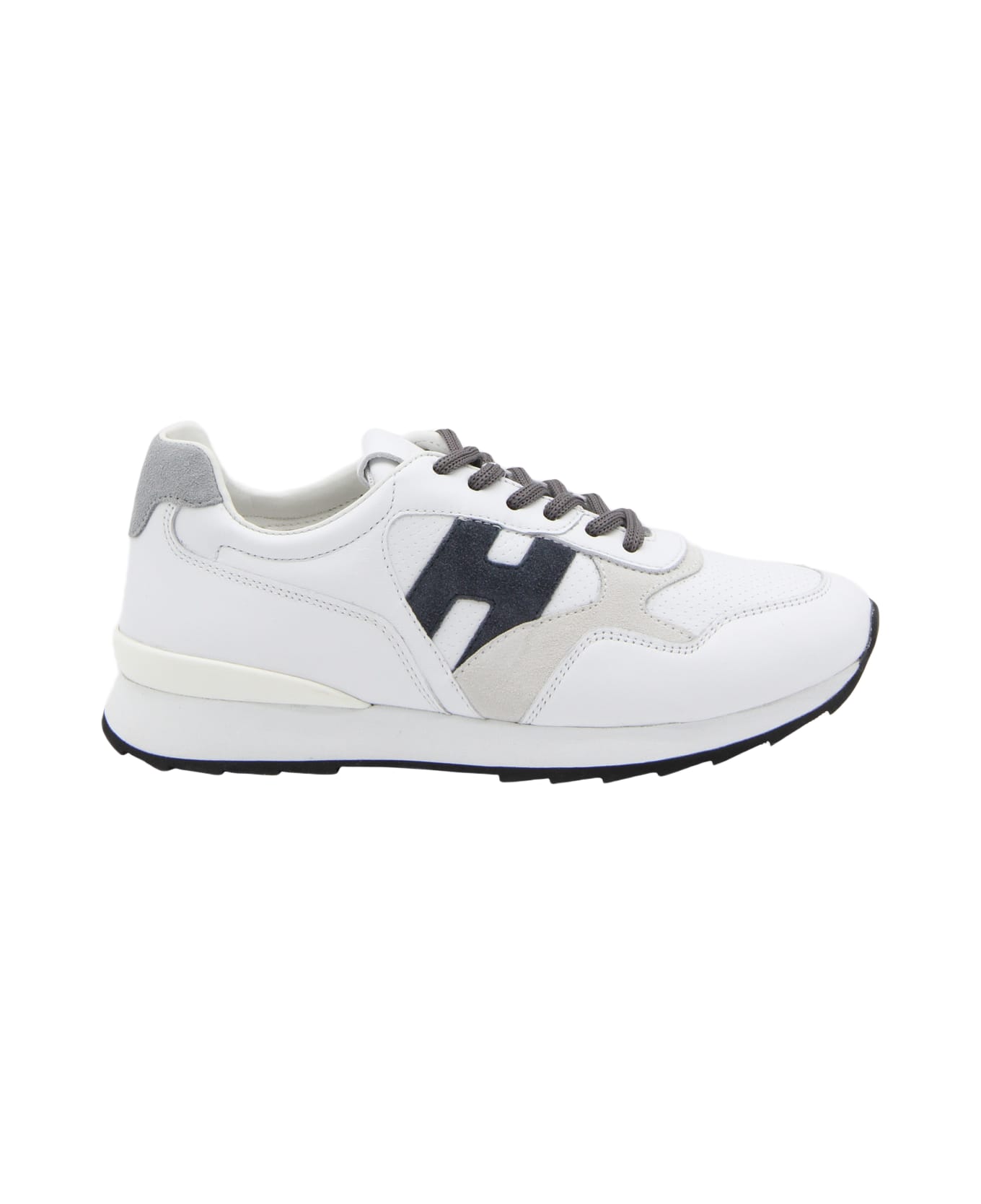 Hogan White Leather R261 Sneakers - White