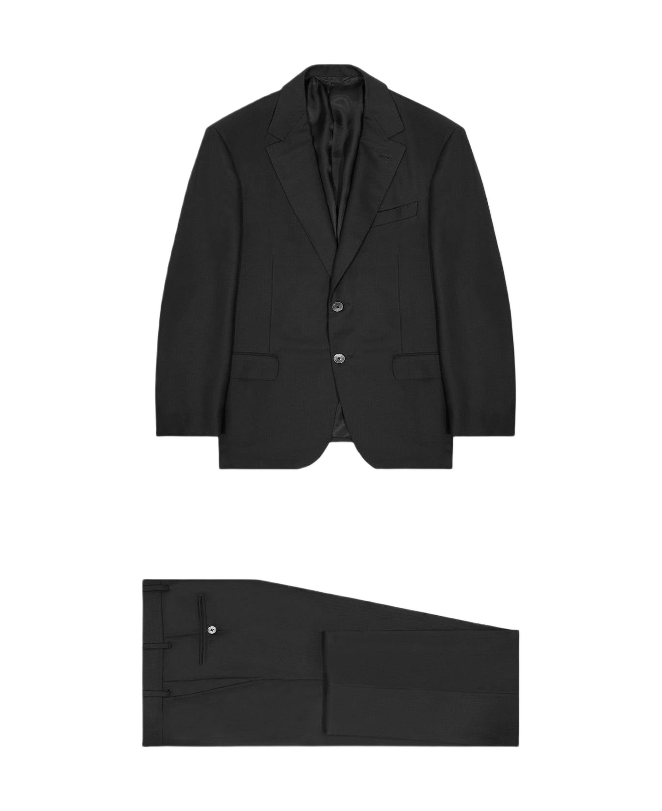 Larusmiani Single-breasted Wool Suit Londra Suit - Black
