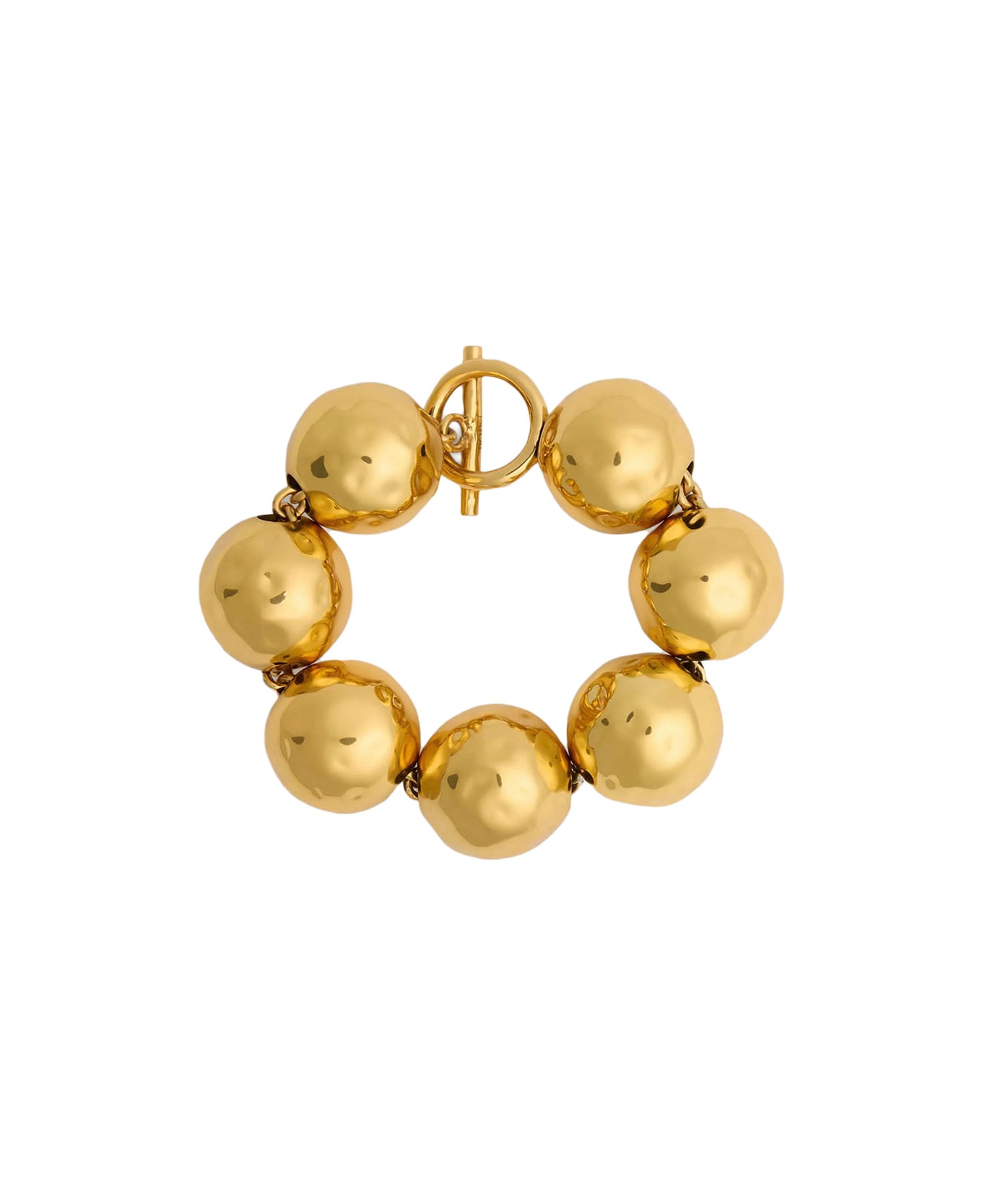 Patou Hammered Sphere Bracelet - Golden